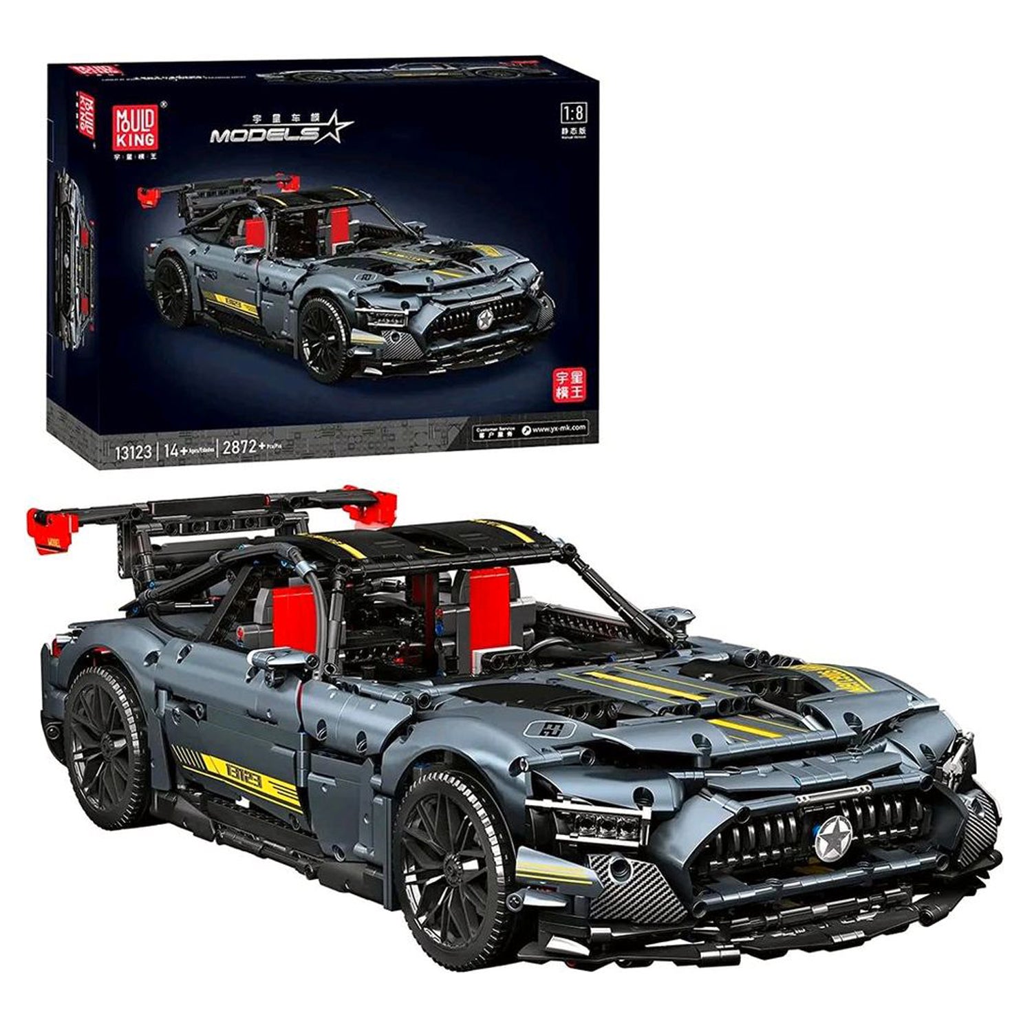 Mould King 13123 1:8 -Sportwagen GT Technik Bausteine