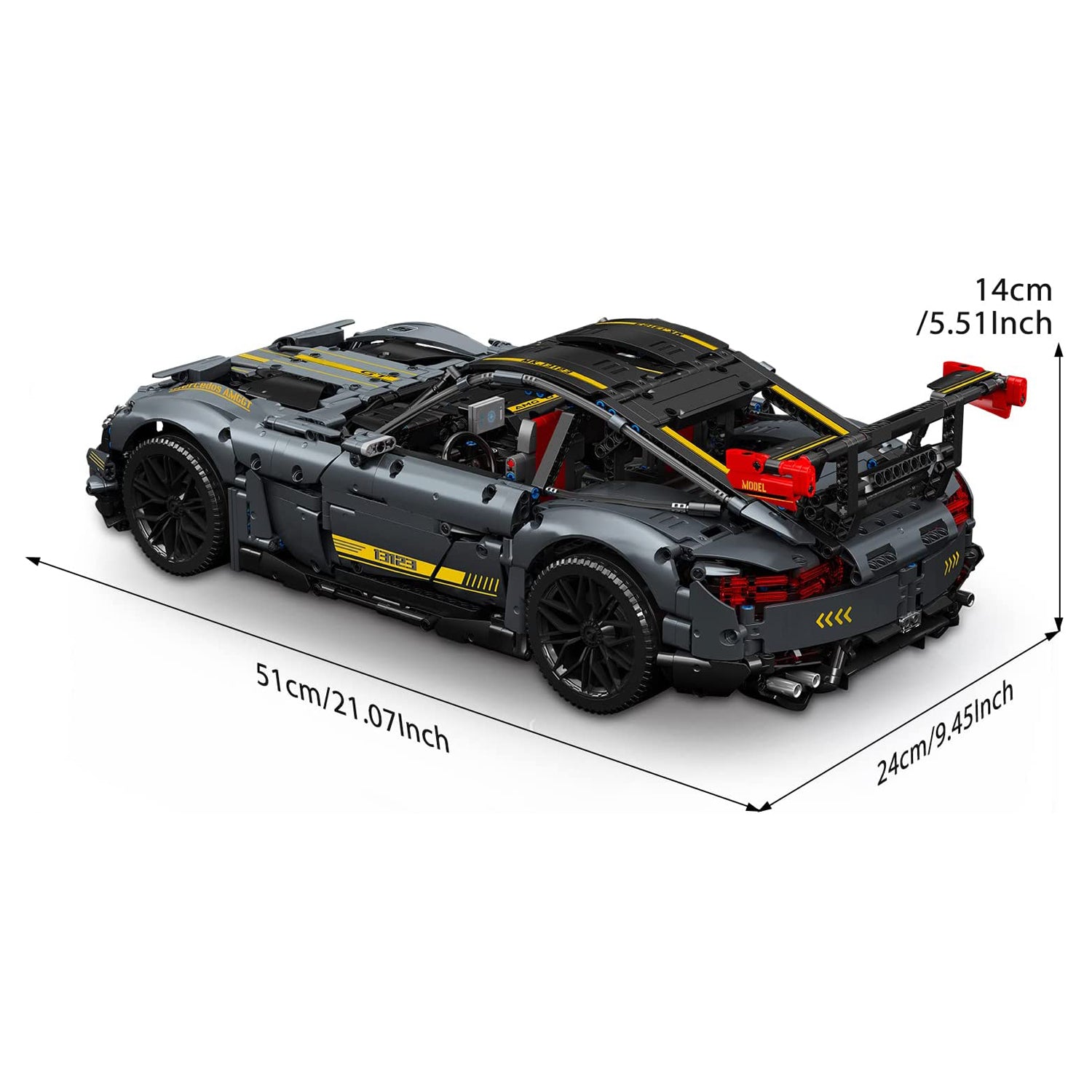 Mould King 13123 1:8 -Sportwagen GT Technik Bausteine