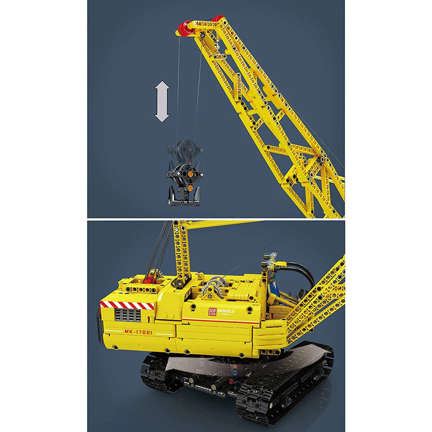 Mould King 17001 Raupenkran RC Fernbedienung Technik Bausteine