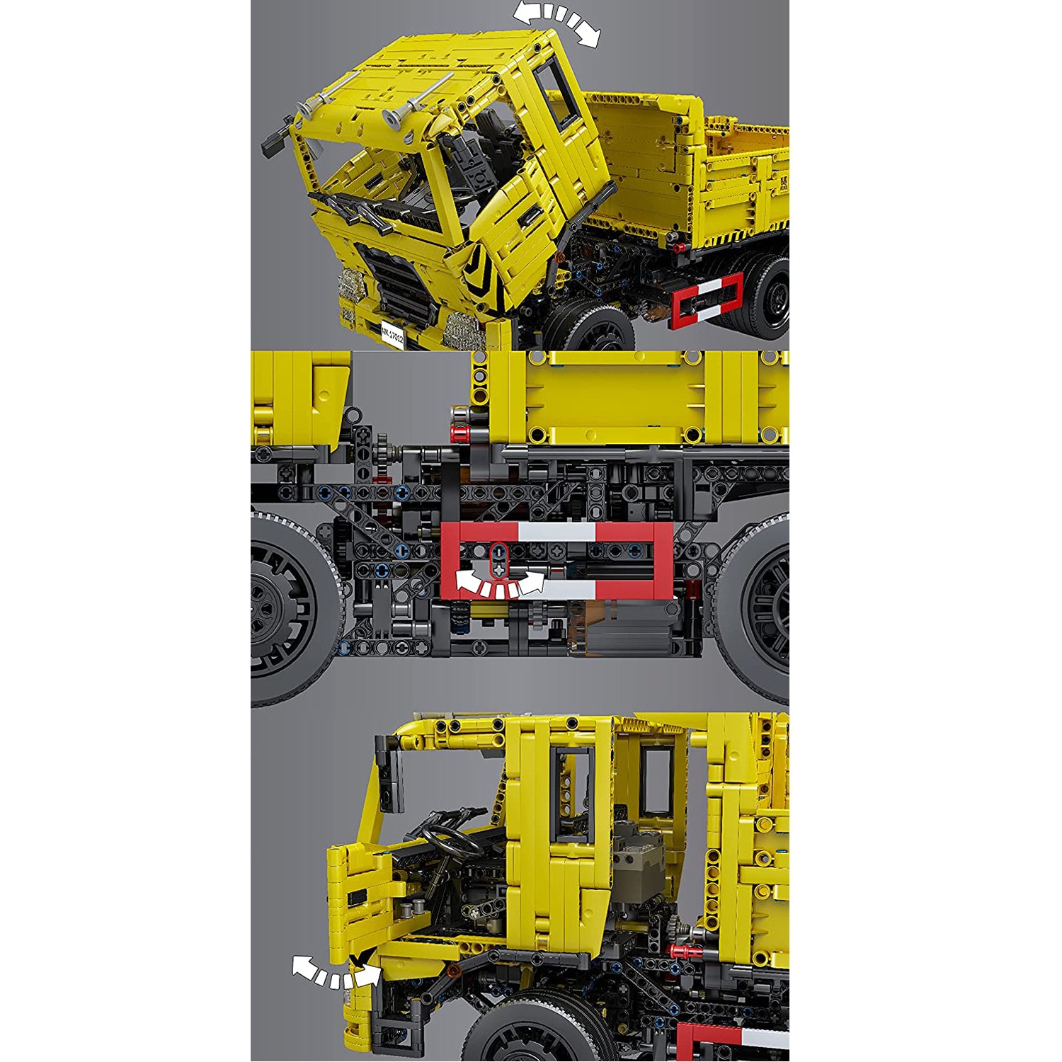 Mould King 17012 - ferngesteuerter Technik Bausteine Transporter LKW Kipplaster - 2,4 GHz RC