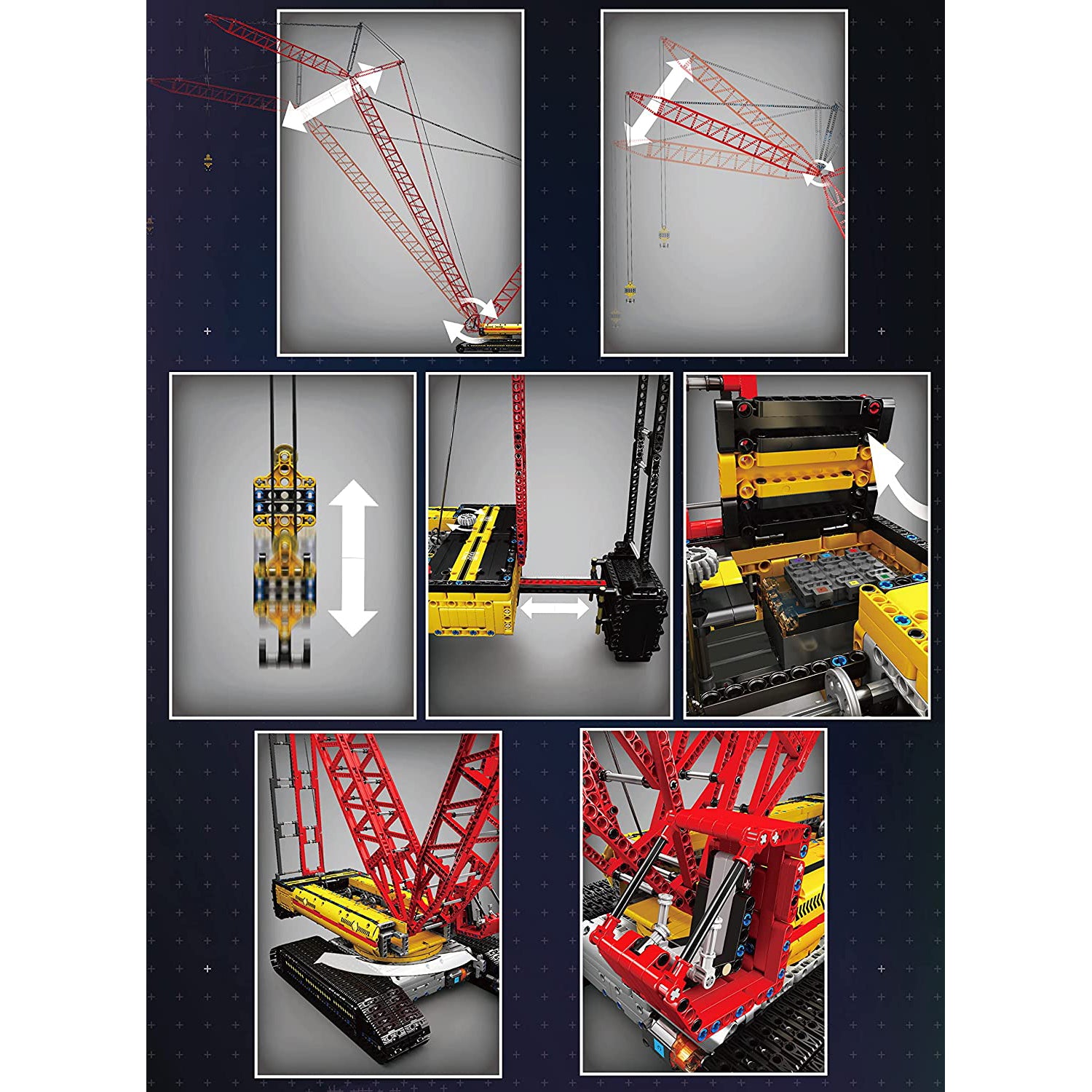 Mould King 17015 Raupenkran Crawler RC Technik Spielzeug Bausteine