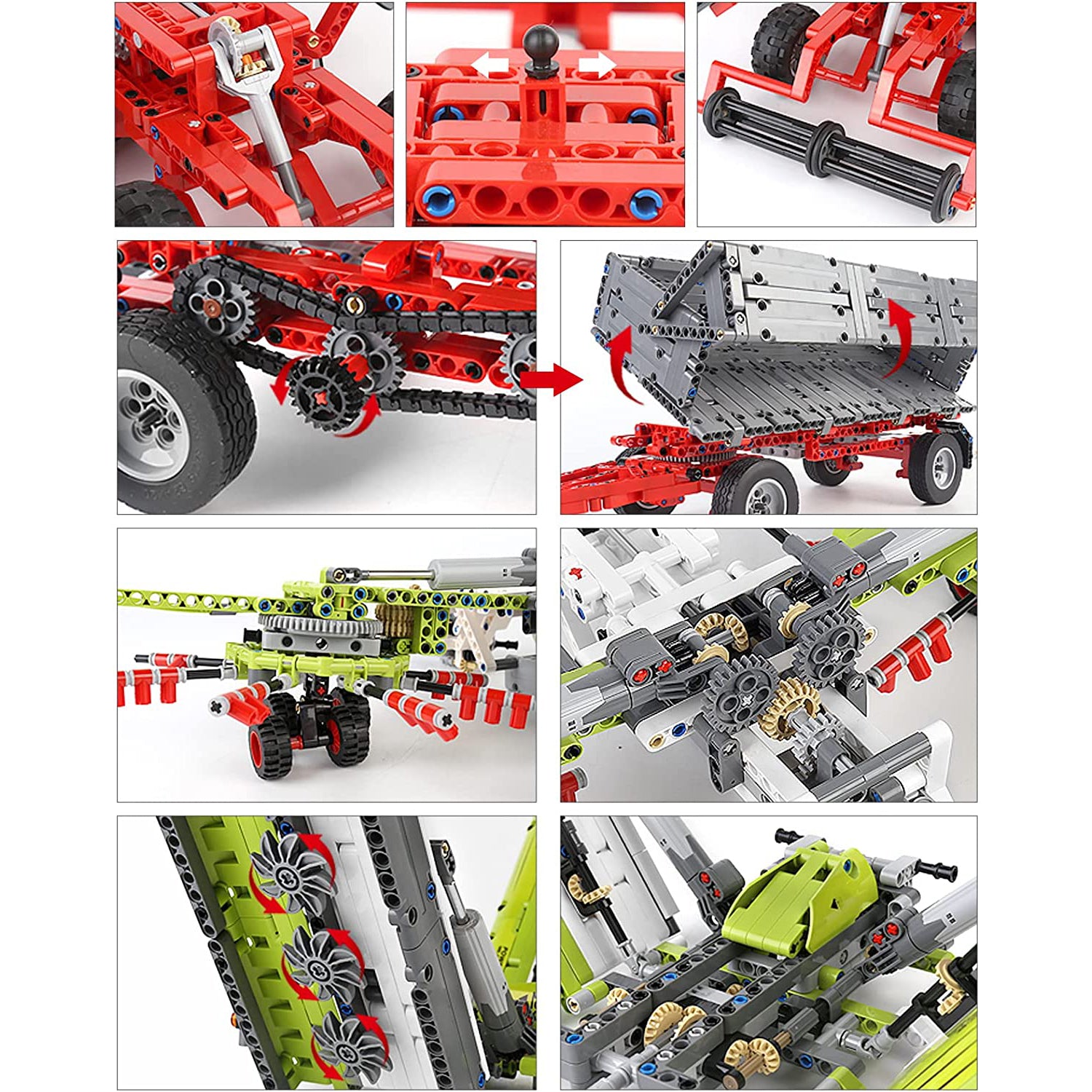 Mould King 17021 Traktor Erweiterung Zusatzpaket Spielzeug Bausteine