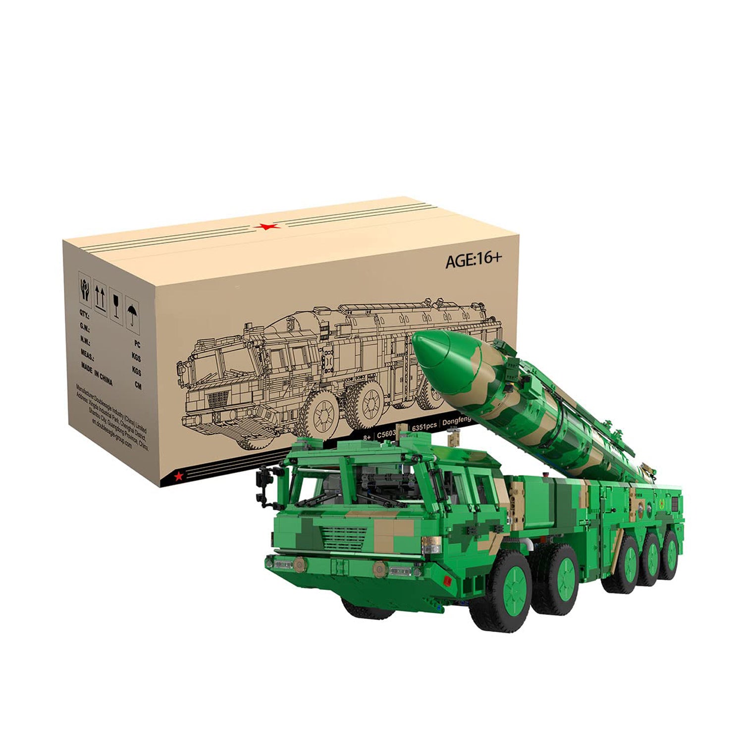 CaDa Master C56031 Langstreckenraketenträger Military DongFeng-21D Technik