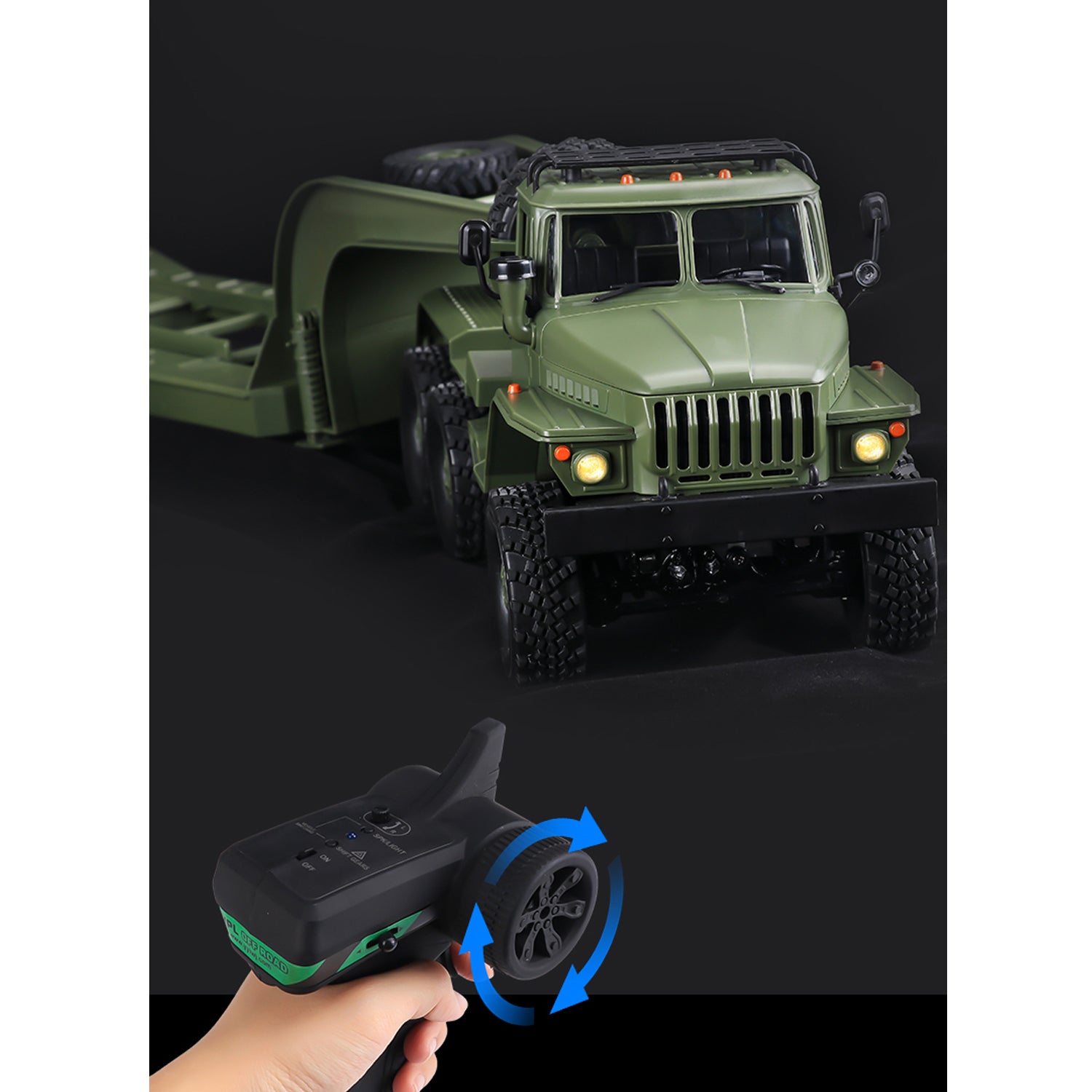 WPL B36-3 2.4G 1/16 Ural Militär mit Anhänger 6WD RC Truck Offroad LKW RTR