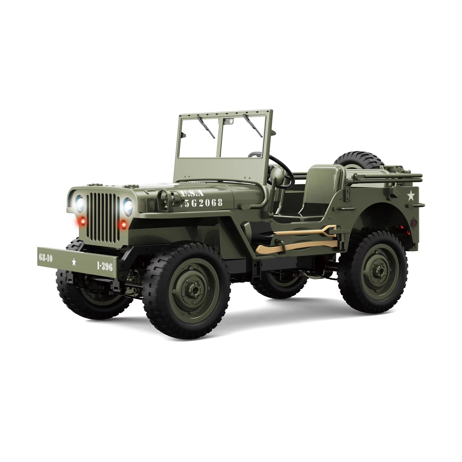JJRC C8815 Willys Jeep 2.4G 1/10 Military Truck 4WD Off-Road RC Car mit LED Licht