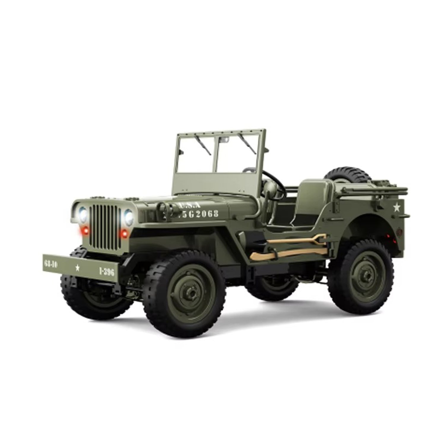 JJRC C8815 Willys Jeep 2.4G 1/10 Military Truck 4WD Off-Road RC Car mit LED Licht