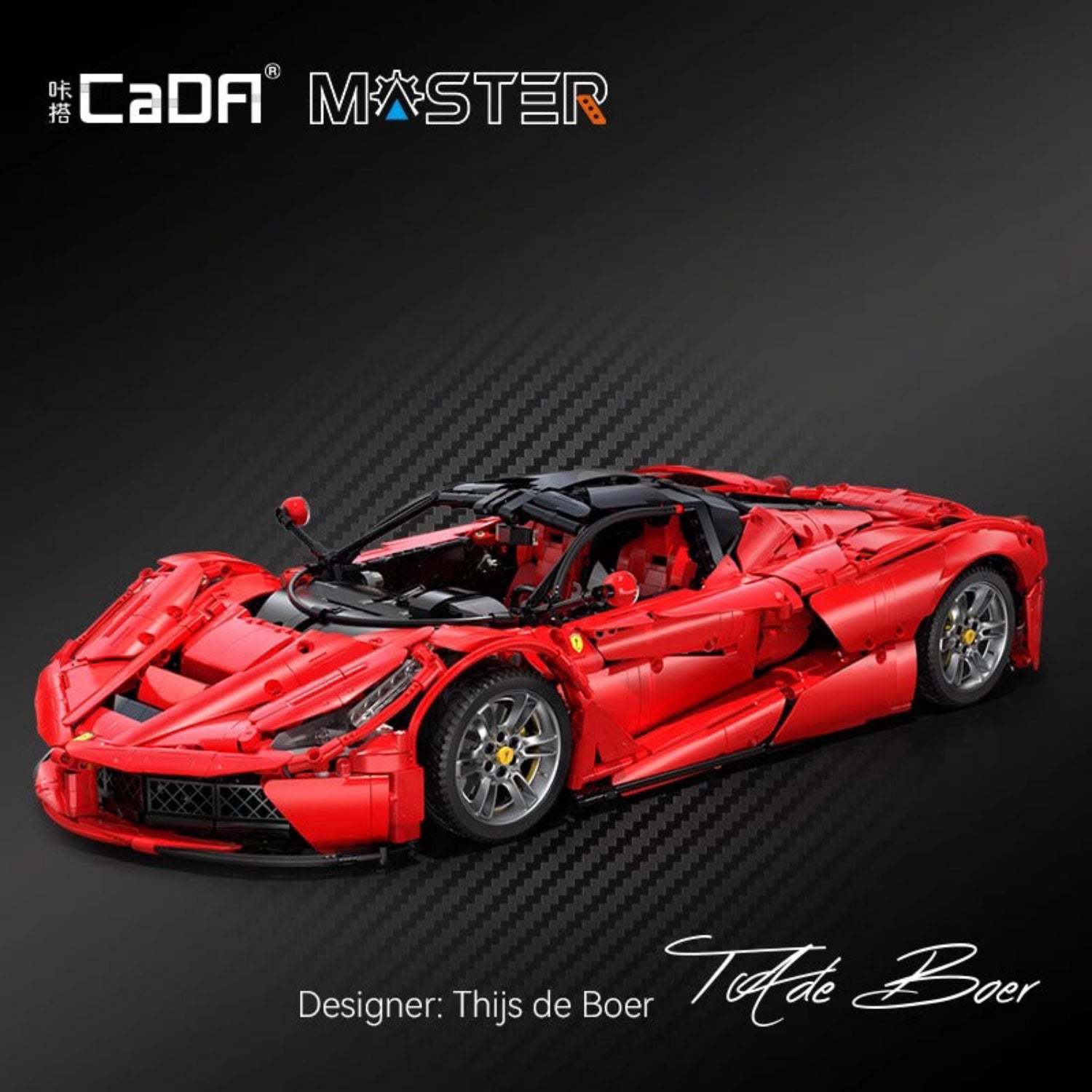 CaDA Master Series C61505 1:8 - Sportwagen Ferrarii Hyper Car Technik Bausteine