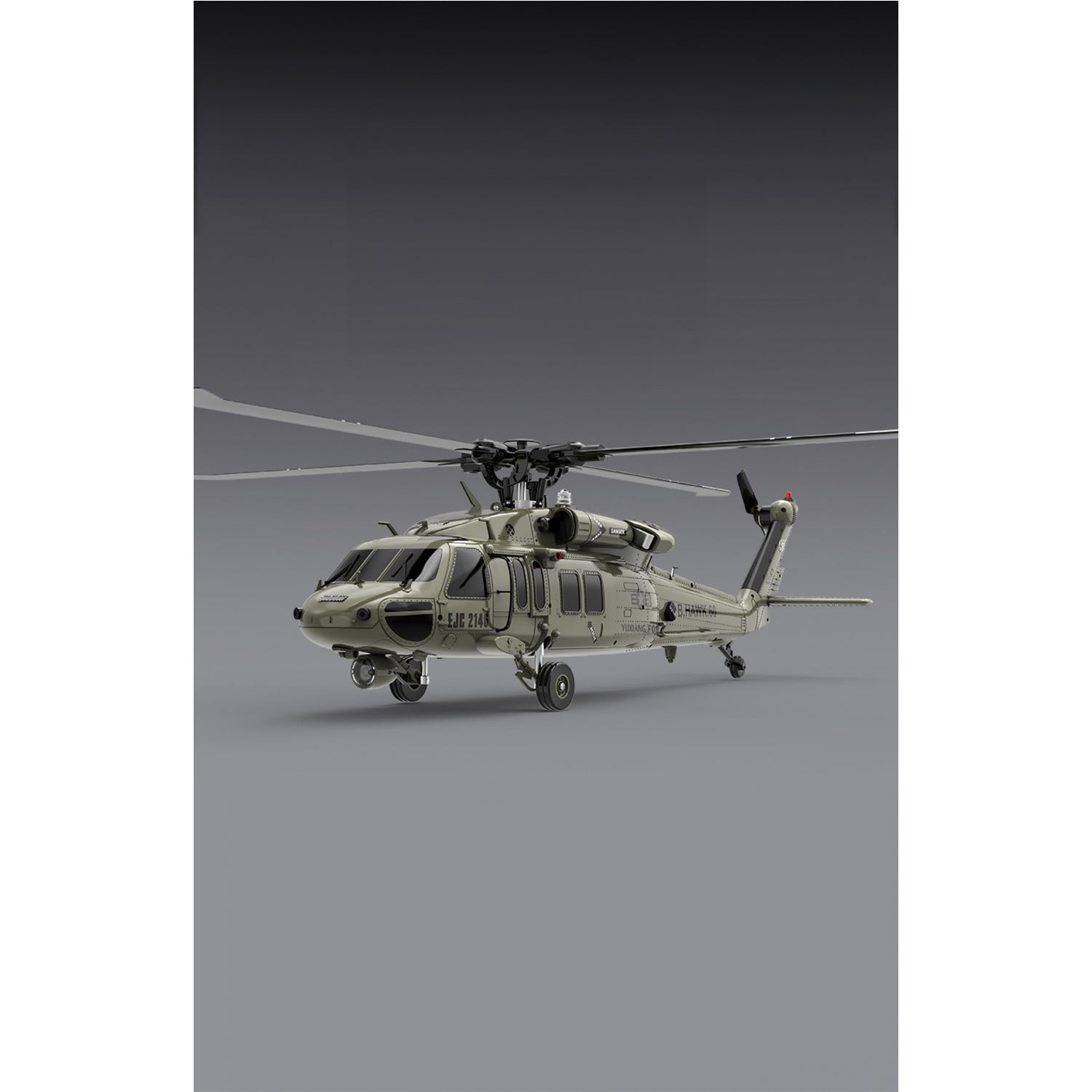 Yuxiang F09V RC Hubschrauber mit 2.4GH Remote Flybarless Fliegen in 1:28 als Black Hawk UH-60