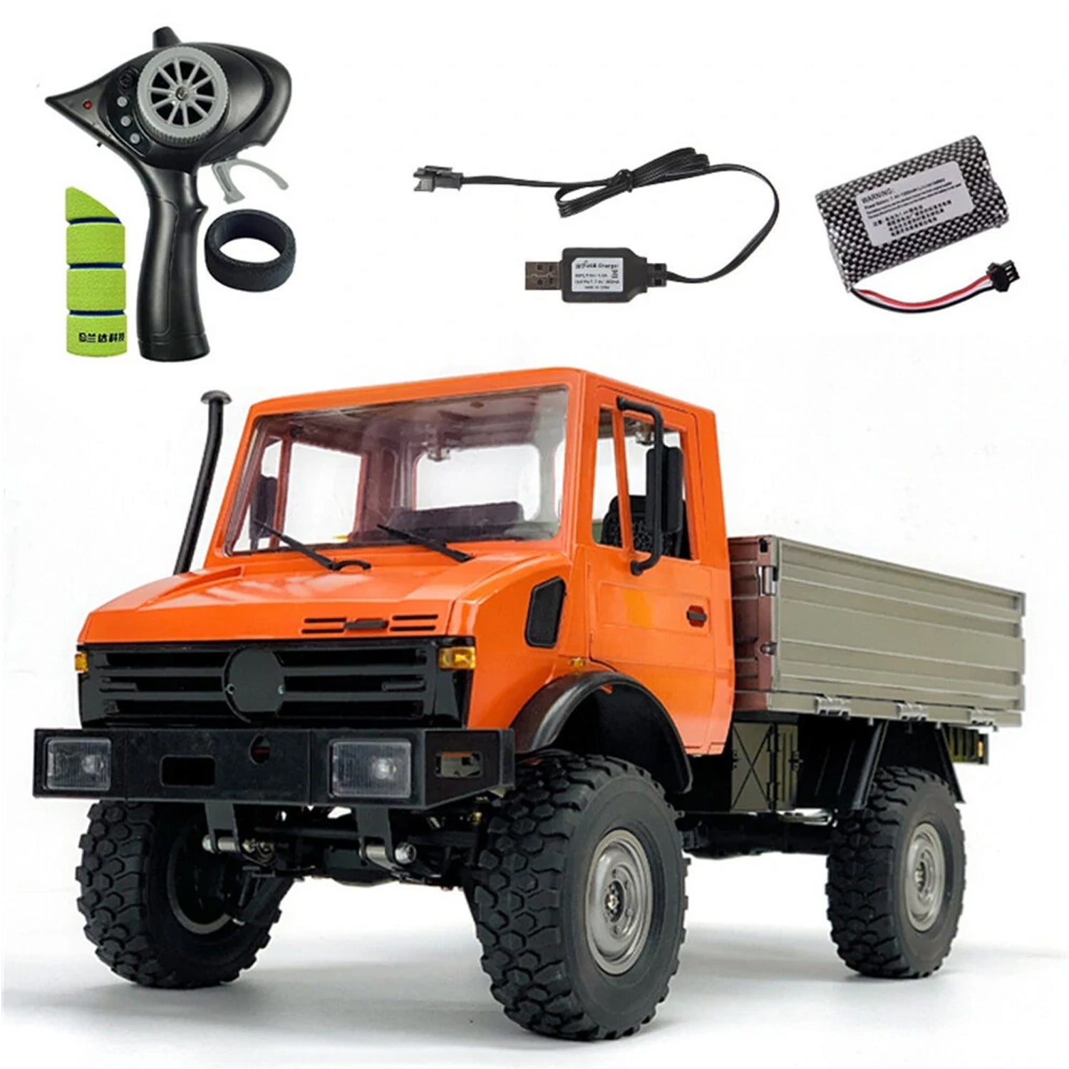 LDRC LD-1201 LKW Unimog - Offroad mit Allradantrieb - Zwei-Gang-Metallgetriebe mit Licht und Differentialsperre