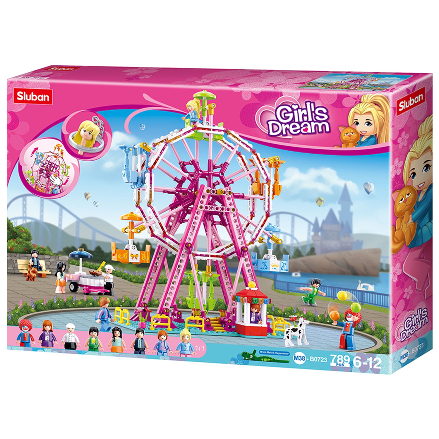 Sluban Riesenrad M38-B0723 - 789 Bausteine, 8 Minifiguren, ab 6 Jahren