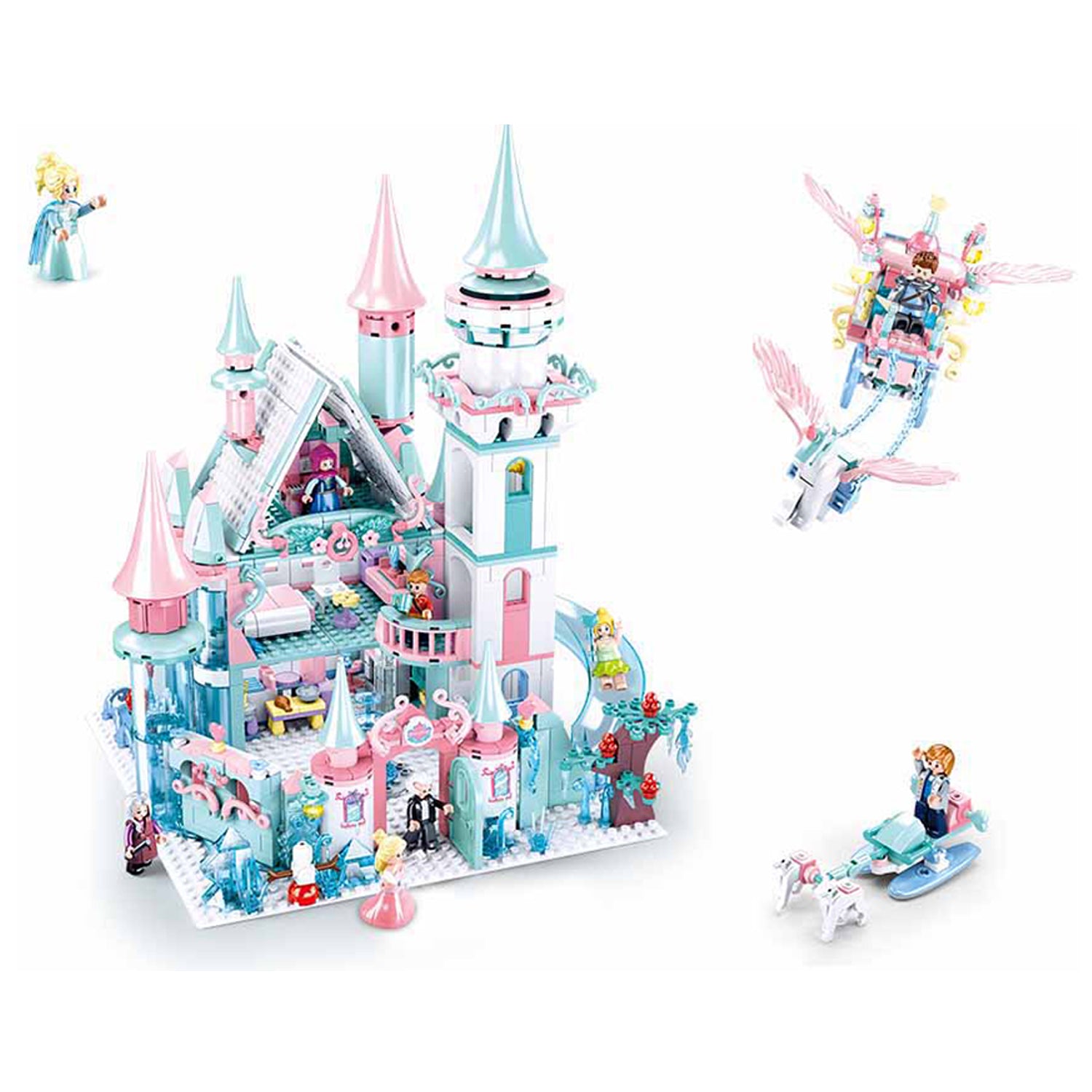 Sluban Eisschloss M38-B0789 - 1324 Bausteine, 9 Minifiguren, ab 6 Jahren