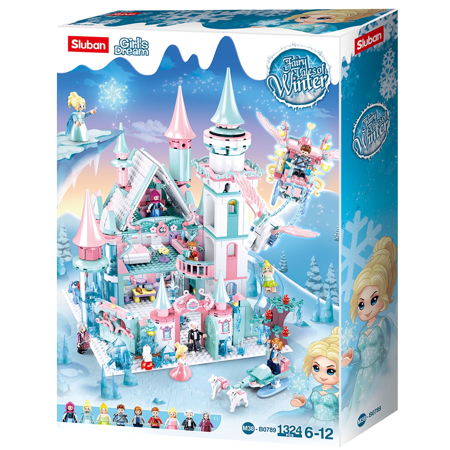 Sluban Eisschloss M38-B0789 - 1324 Bausteine, 9 Minifiguren, ab 6 Jahren