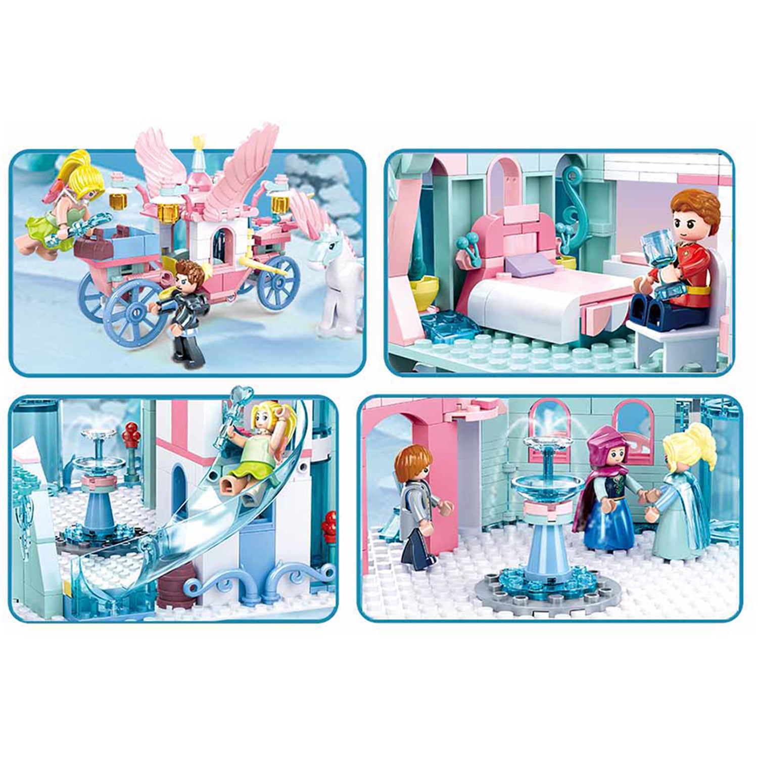 Sluban Eisschloss M38-B0789 - 1324 Bausteine, 9 Minifiguren, ab 6 Jahren