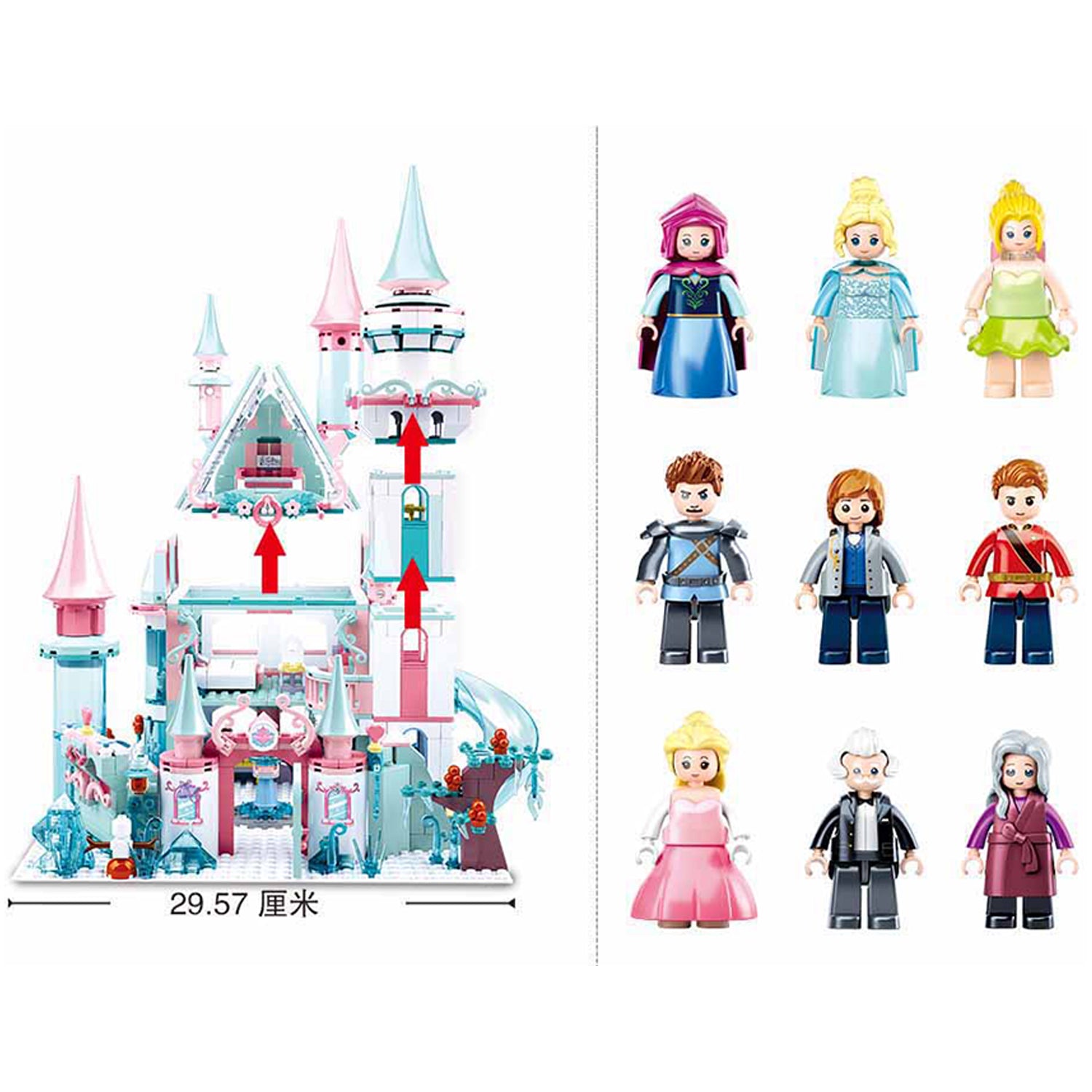 Sluban Eisschloss M38-B0789 - 1324 Bausteine, 9 Minifiguren, ab 6 Jahren