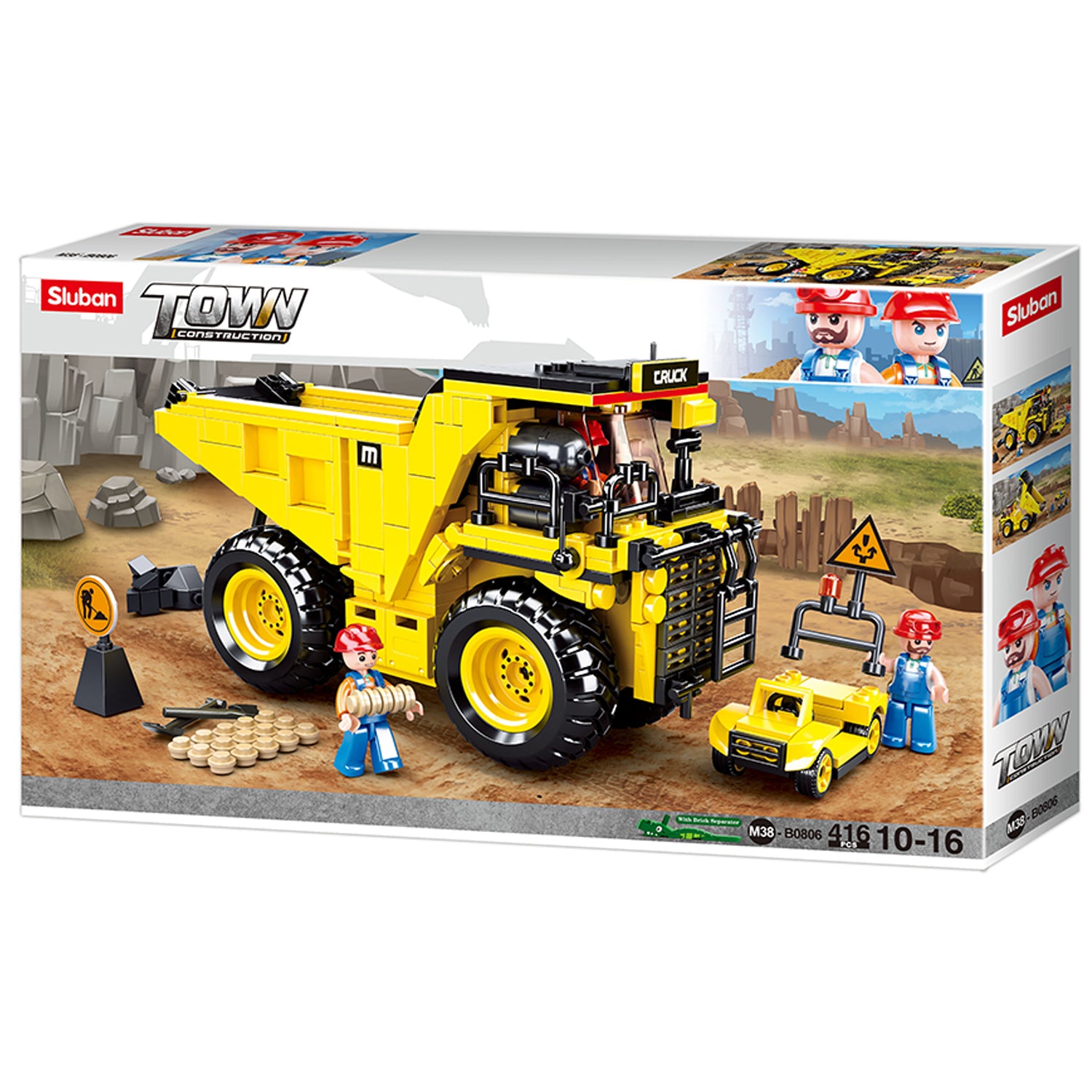 Sluban Kipplaster M38-B0806 - 416 Bausteine, 2 Minifiguren, ab 10 Jahren