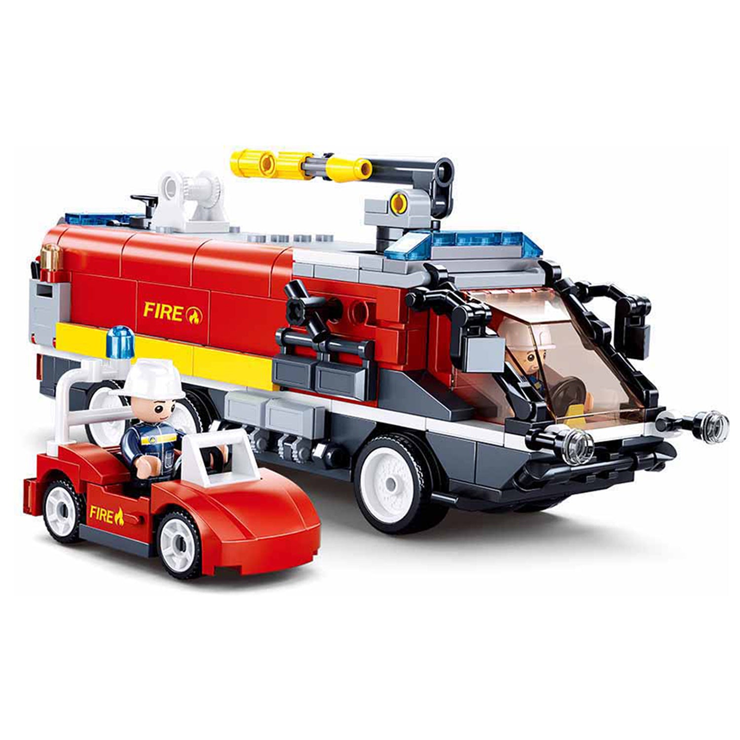 Sluban Flughafenlöschfahrzeug M38-B0808 - 381 Bausteine, 3 Minifiguren, ab 6 Jahren