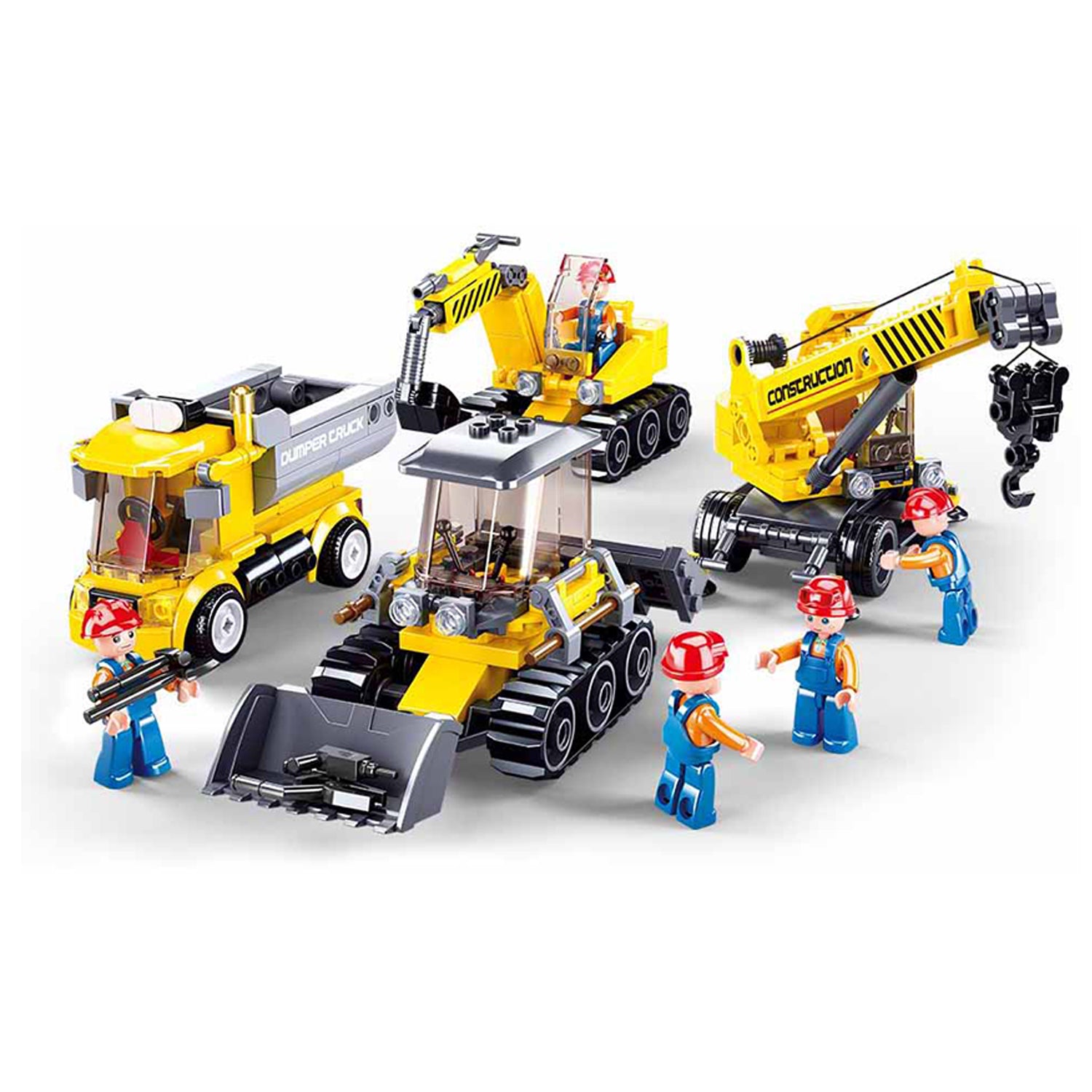 Sluban Baustelle M38-B0810 - 463 Bausteine, 4 Minifiguren, ab 6 Jahren