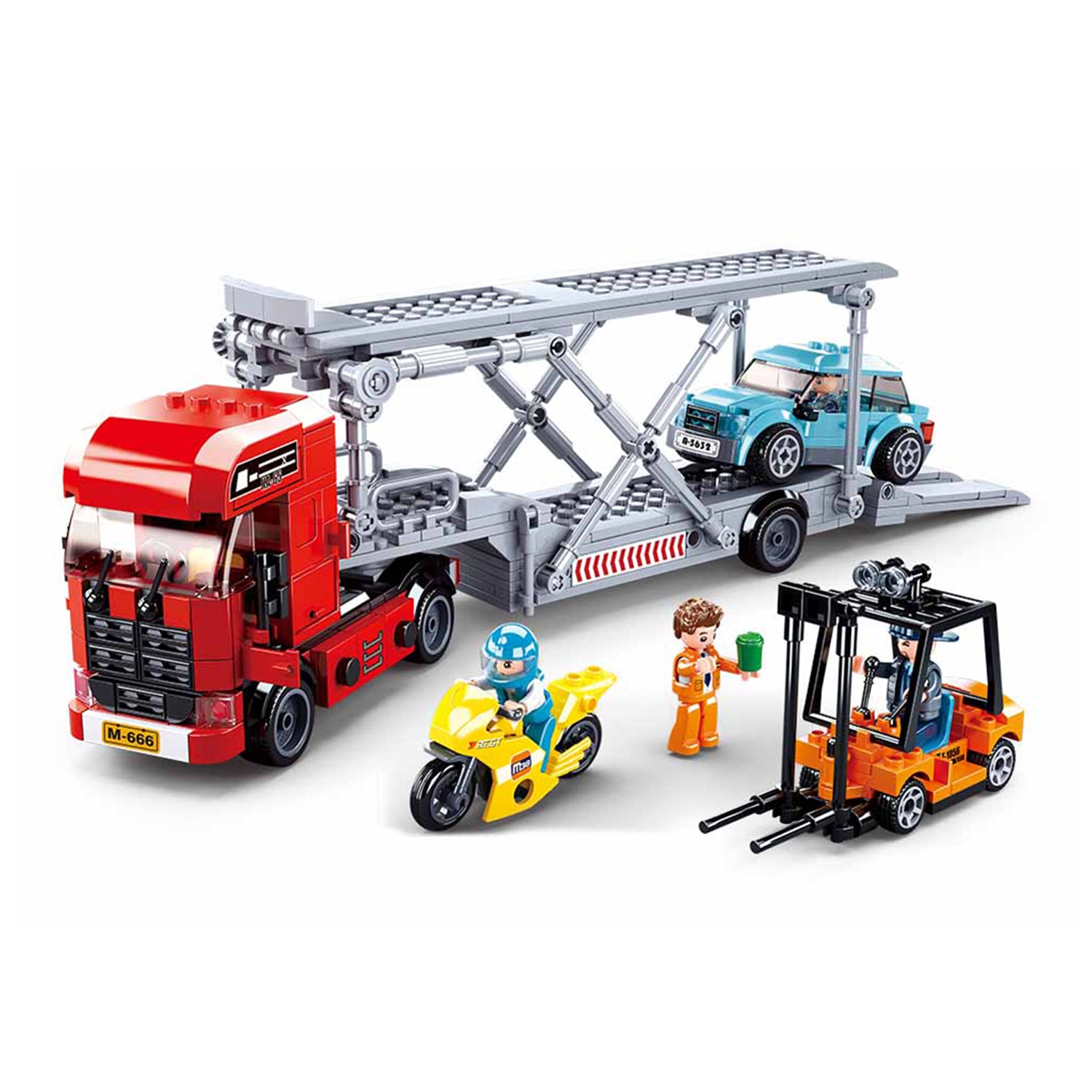Sluban Autotransporter M38-B0880 - 542 Bausteine, 4 Minifiguren, ab 6 Jahren