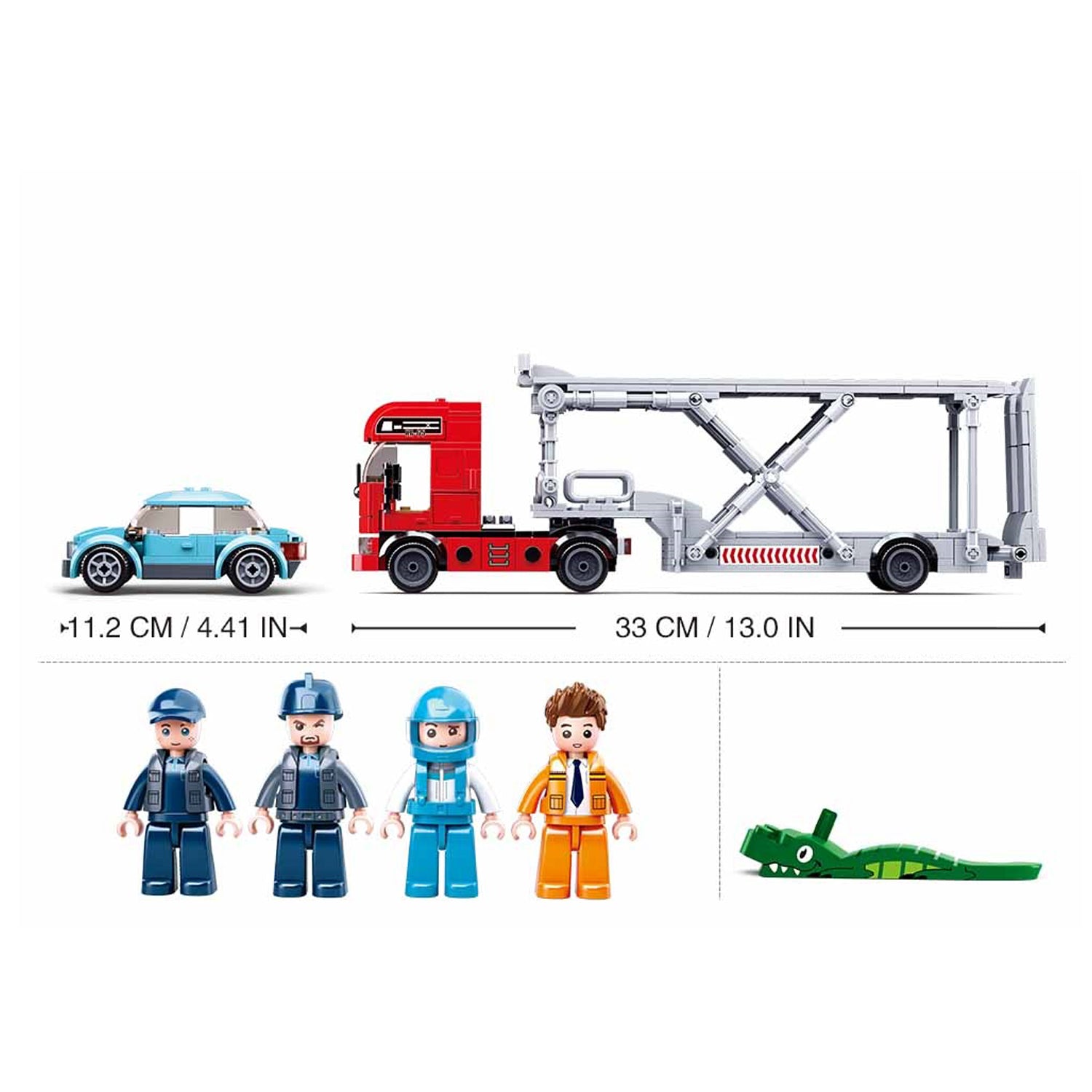 Sluban Autotransporter M38-B0880 - 542 Bausteine, 4 Minifiguren, ab 6 Jahren