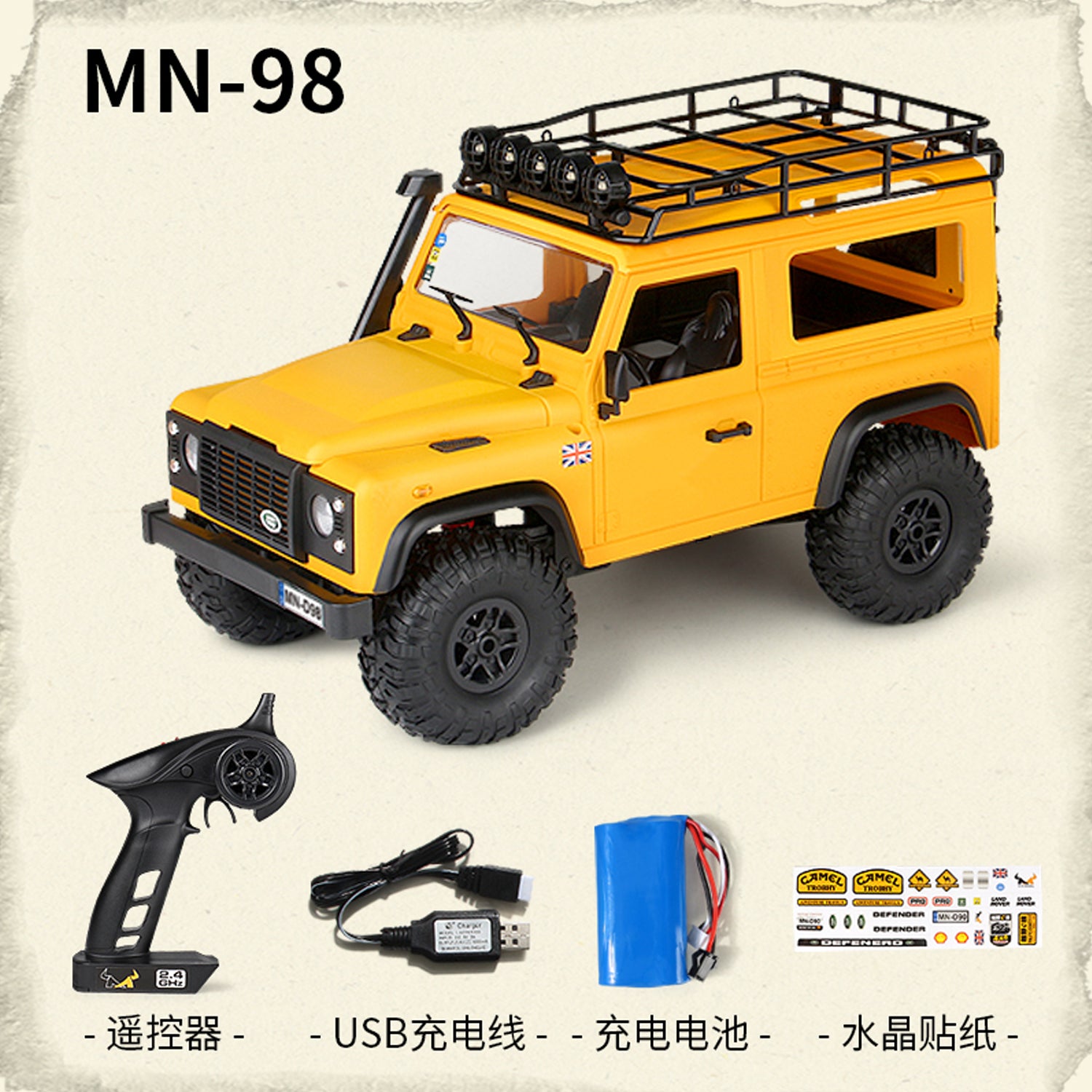 MN 98 2.4G 1/12 4WD RTR Crawler RC Auto Offroad Land Rover Fahrzeug