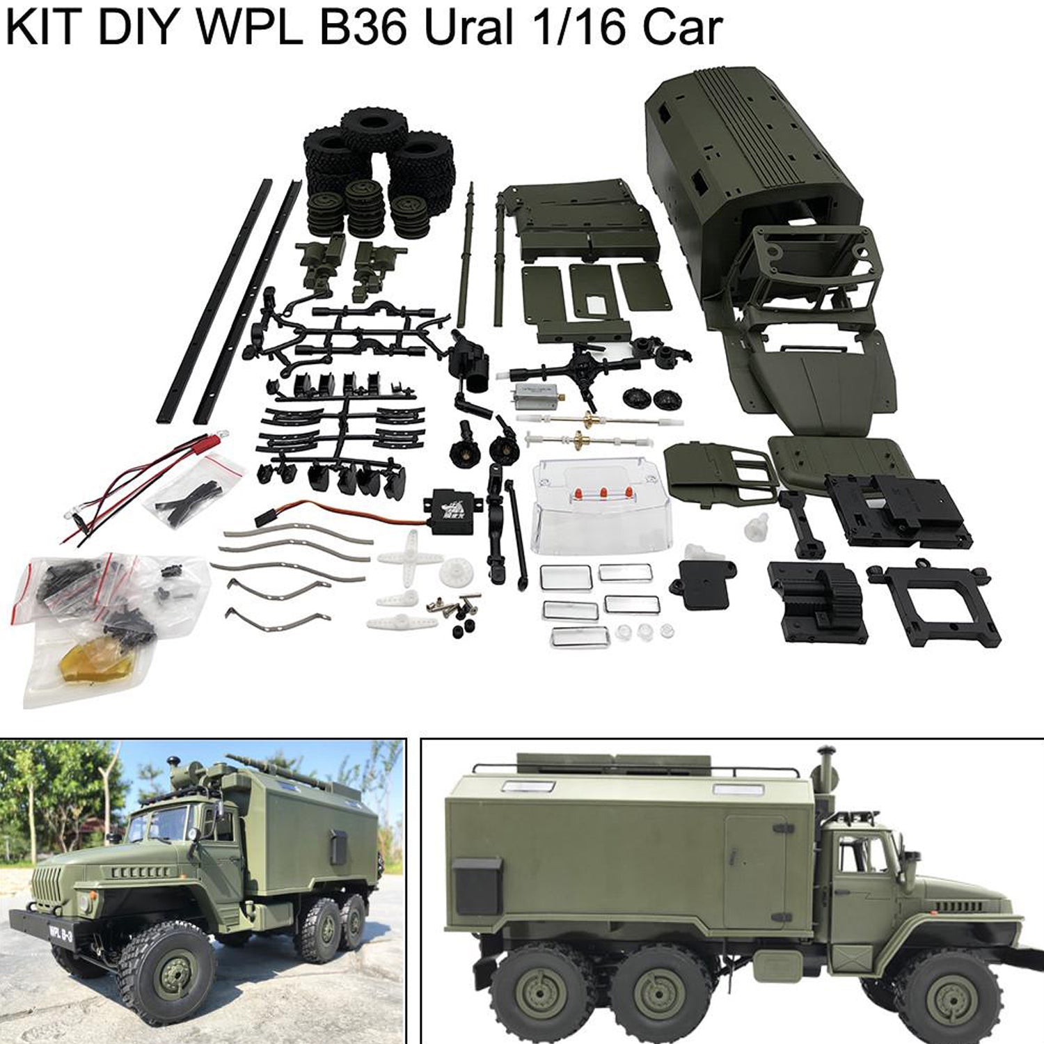 WPL B36 2.4G 1/16 Ural Militär 6WD RC Truck Offroad LKW RTR / KIT