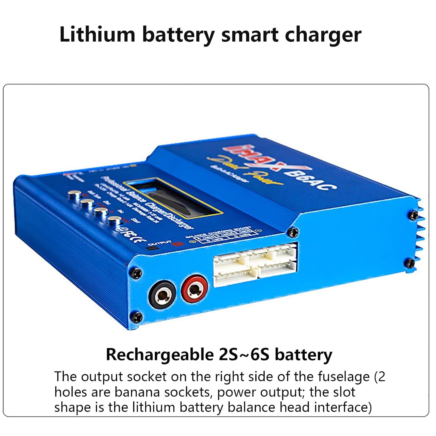 IMAX B6AC - LiPo Ladegerät - 80W Ladeleistung - mit LCD und Netzanschluss