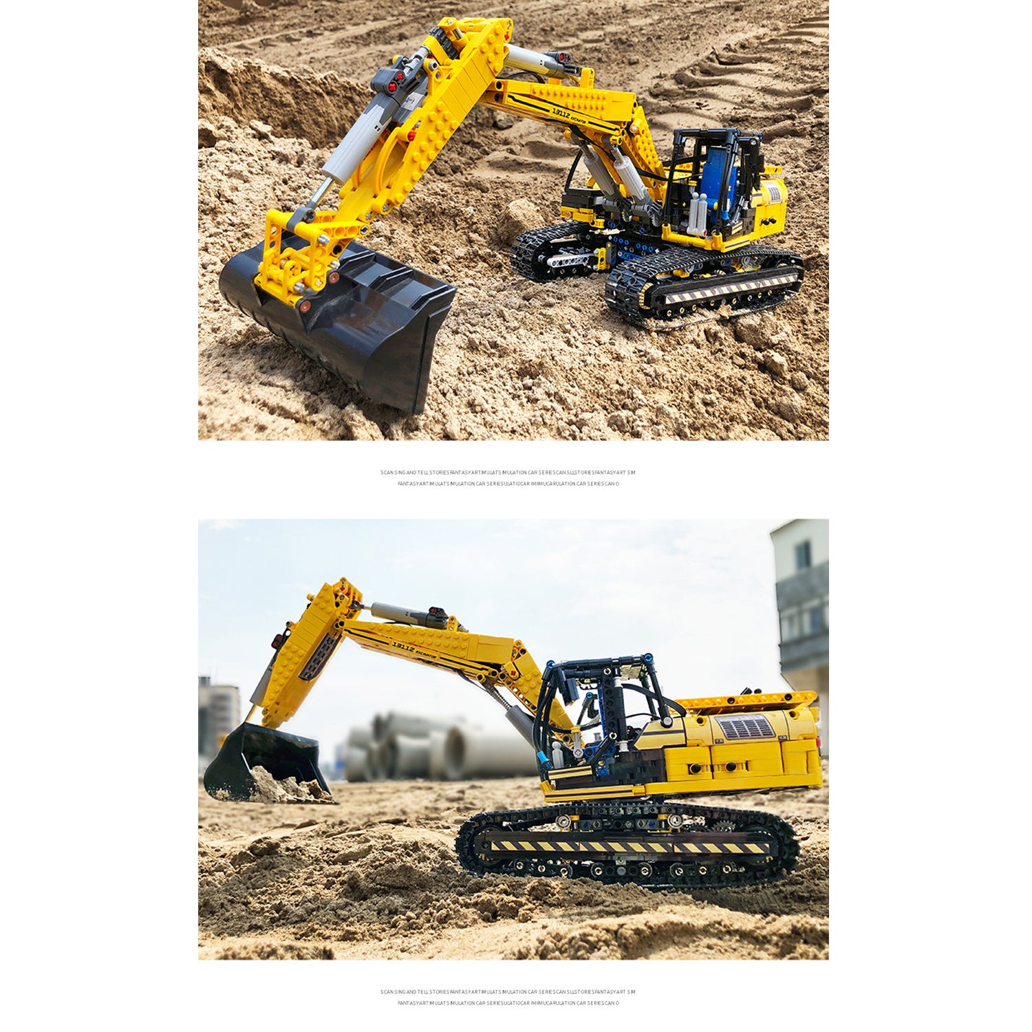 Mould King 13112E - ferngesteuerter Technik Bausteine Bagger - 2,4 GHz RC Excavator