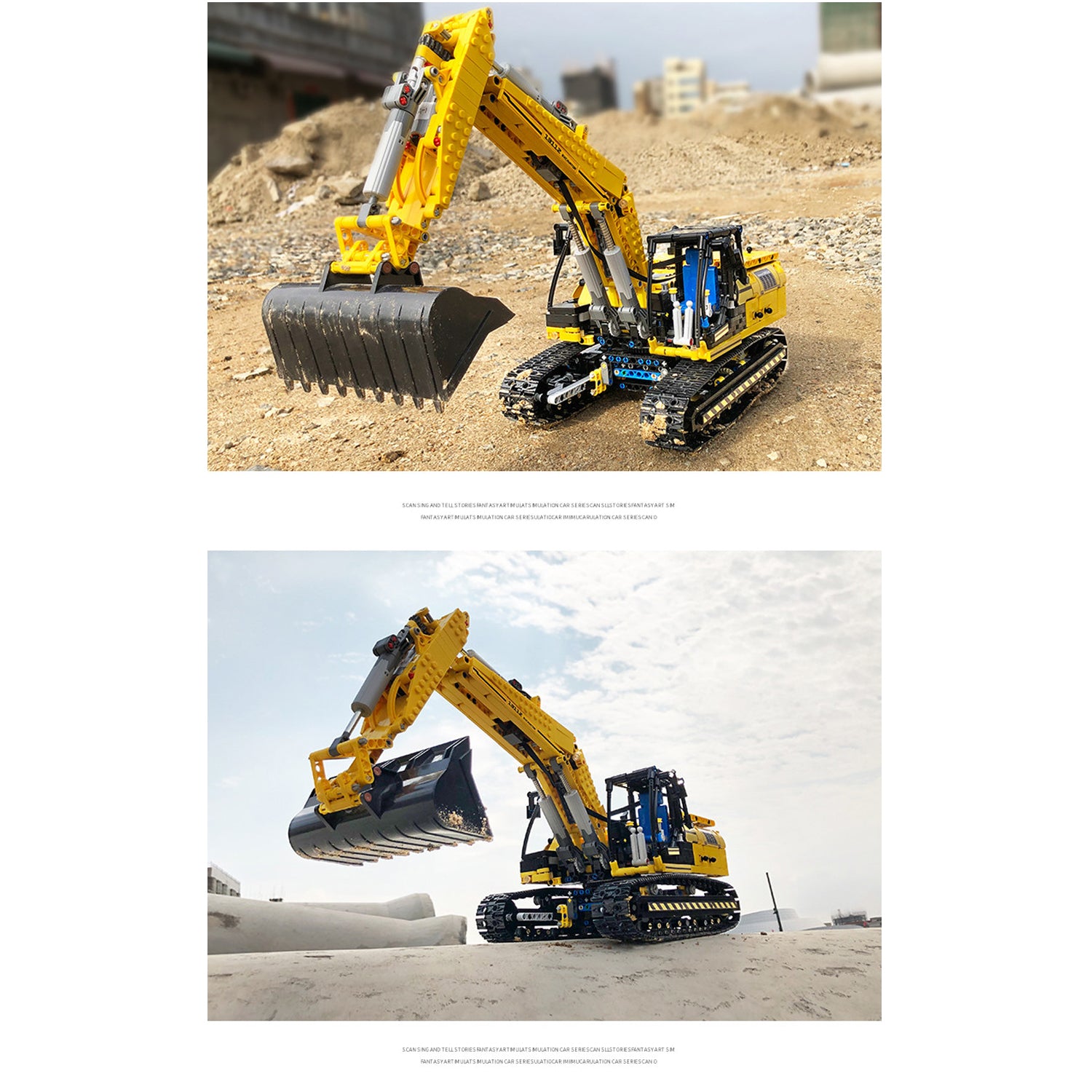 Mould King 13112E - ferngesteuerter Technik Bausteine Bagger - 2,4 GHz RC Excavator