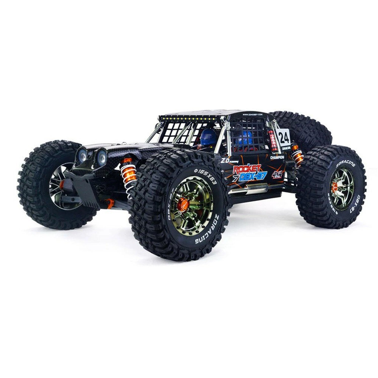 ZD Racing DBX-07 RC Offroad Fahrzeug 1/7 Maßstab, 80 km/h, Brushless Motor, RTR-Version inklusive Batterie, Fernbedienung und Zubehör