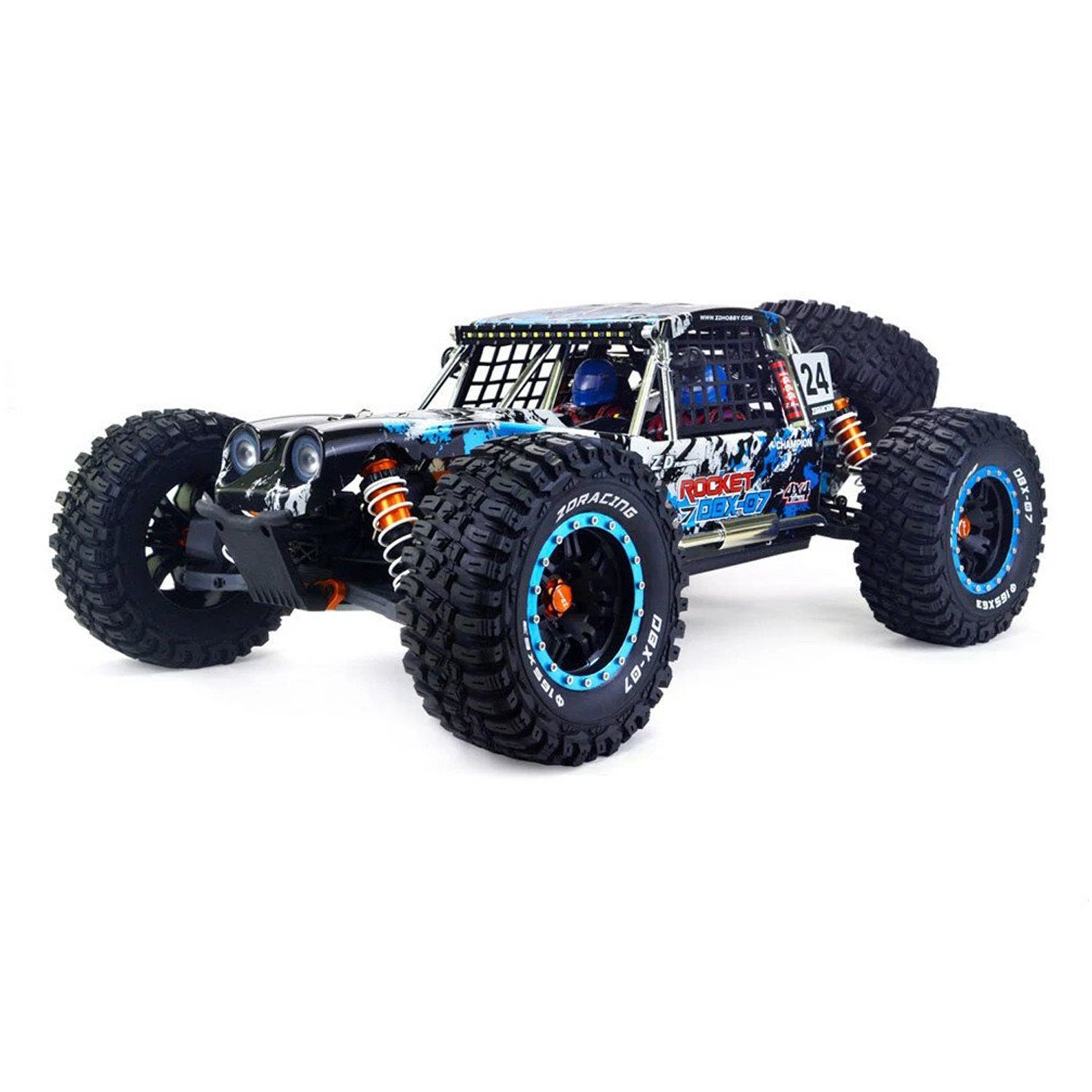 ZD Racing DBX-07 RC Offroad Fahrzeug 1/7 Maßstab, 80 km/h, Brushless Motor, RTR-Version inklusive Batterie, Fernbedienung und Zubehör