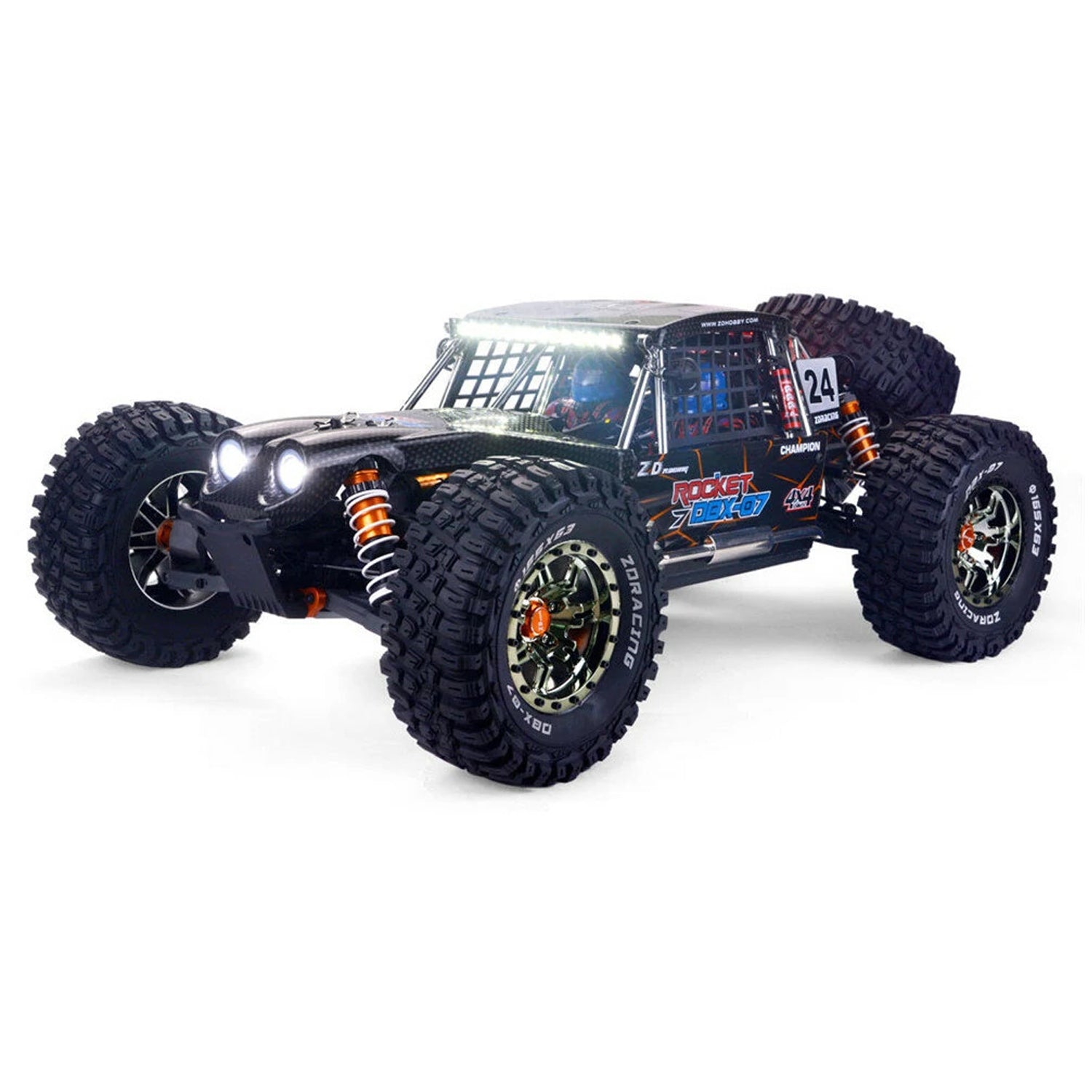ZD Racing DBX-07 RC Offroad Fahrzeug 1/7 Maßstab, 80 km/h, Brushless Motor, RTR-Version inklusive Batterie, Fernbedienung und Zubehör