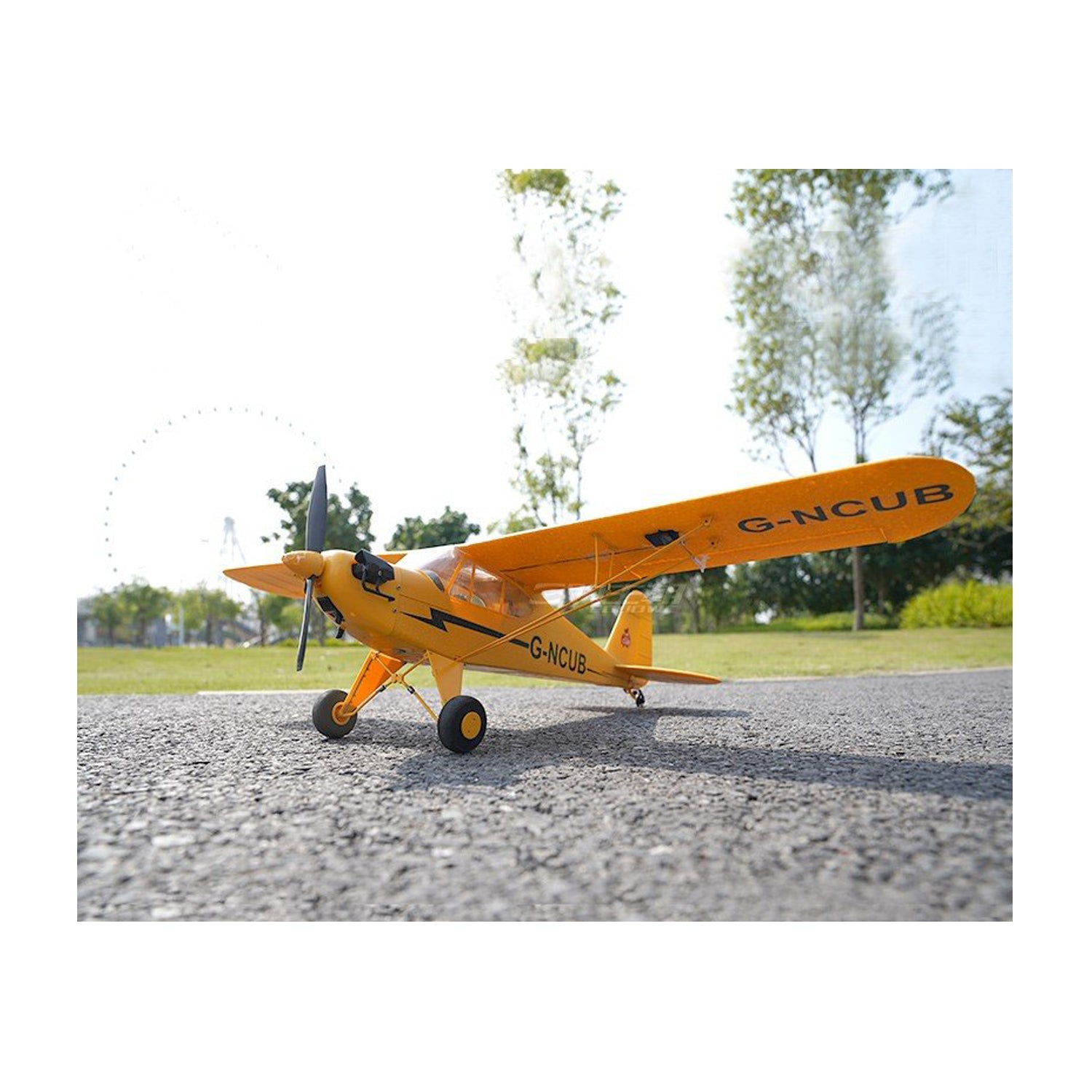 WLToys A160 - Piper J-3 RC Flugzeug 5CH Leistungsstarker 3D/6G-Stabilisator für Stabilen Flug - RTR