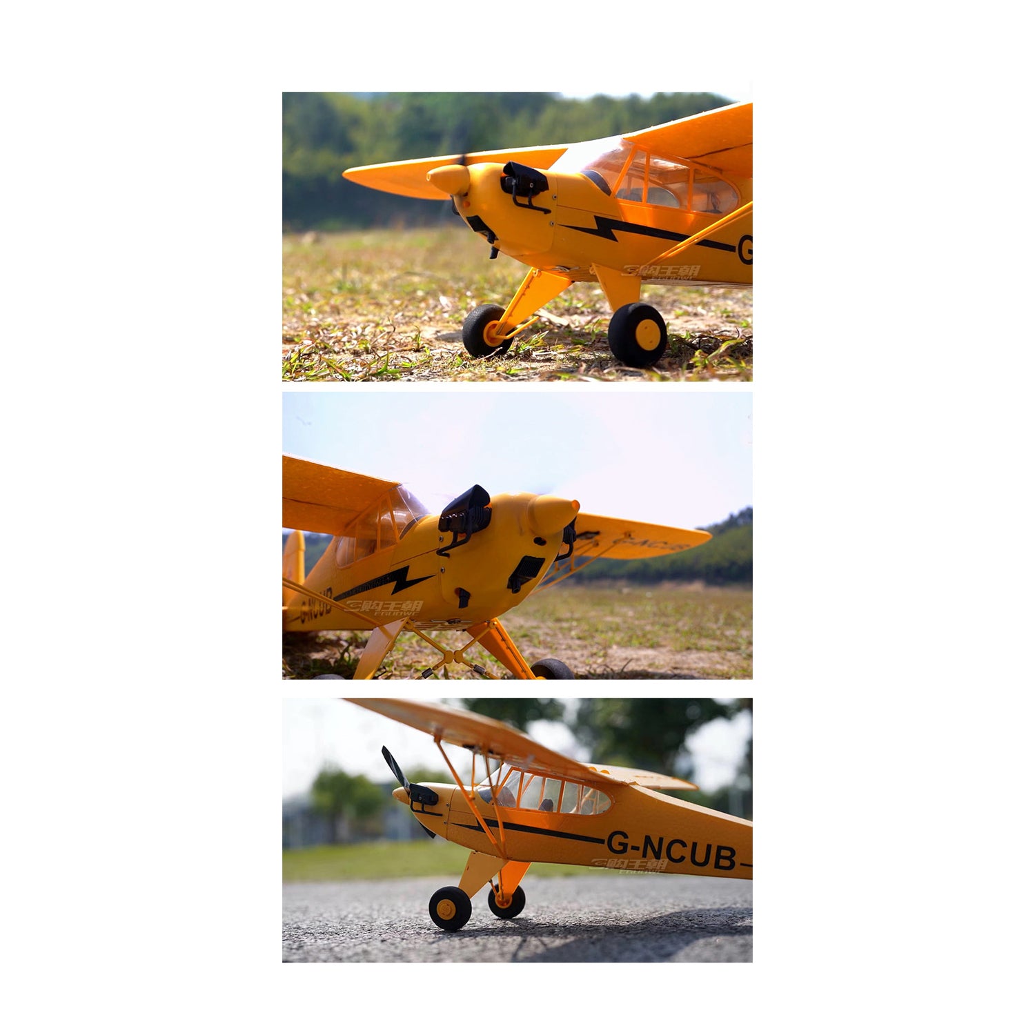 WLToys A160 - Piper J-3 RC Flugzeug 5CH Leistungsstarker 3D/6G-Stabilisator für Stabilen Flug - RTR