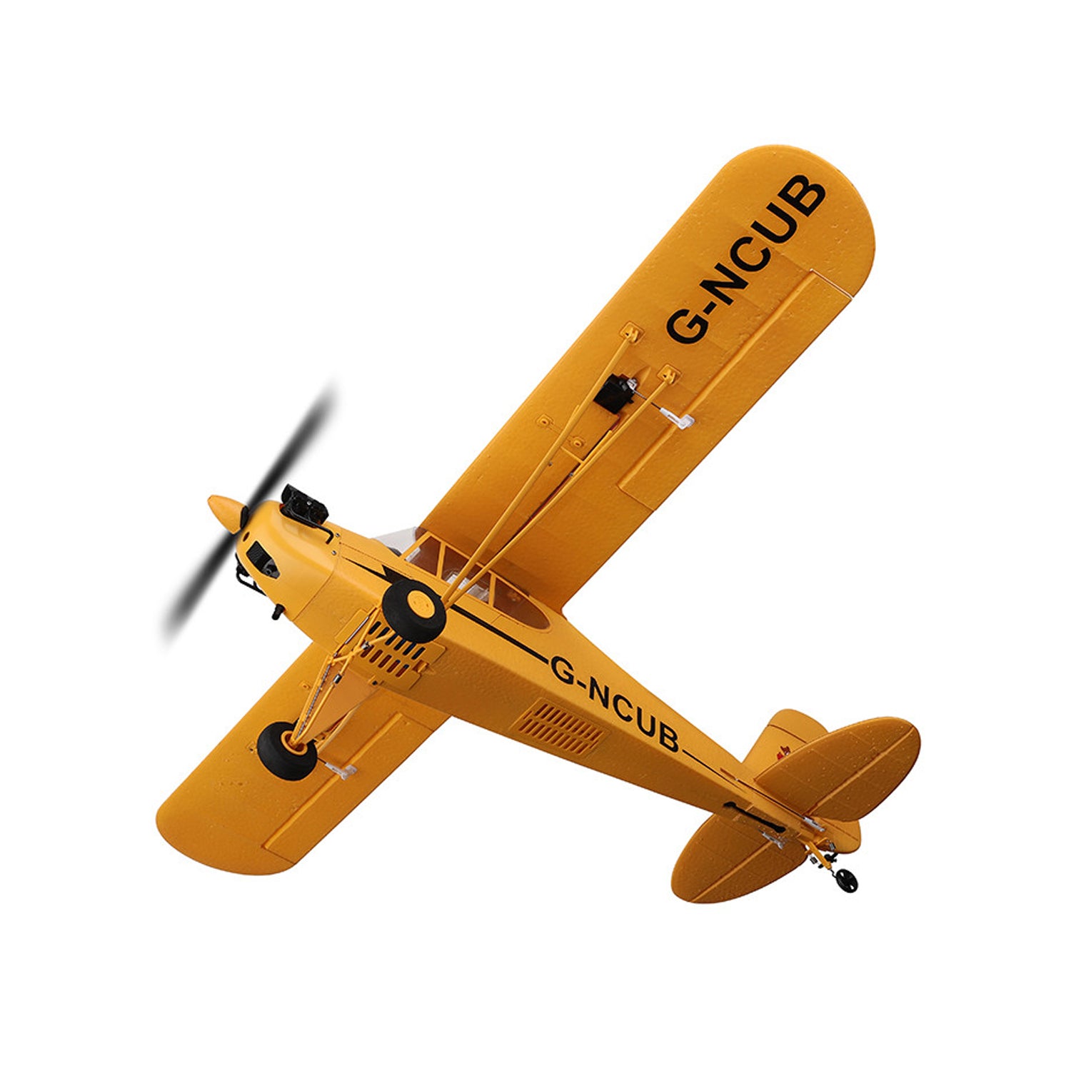 WLToys A160 - Piper J-3 RC Flugzeug 5CH Leistungsstarker 3D/6G-Stabilisator für Stabilen Flug - RTR