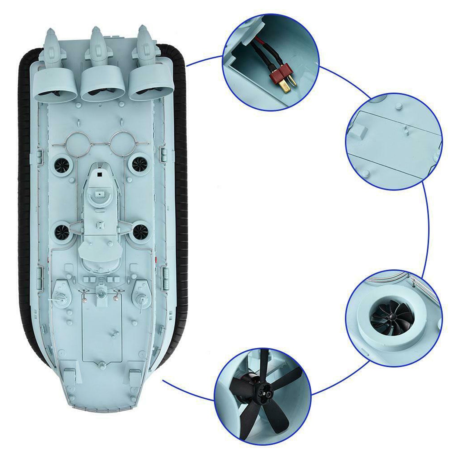 HG C201 ZUBR-CLASS LCAC Hovercraft Land Sea 1/110 2.4Ghz RTR