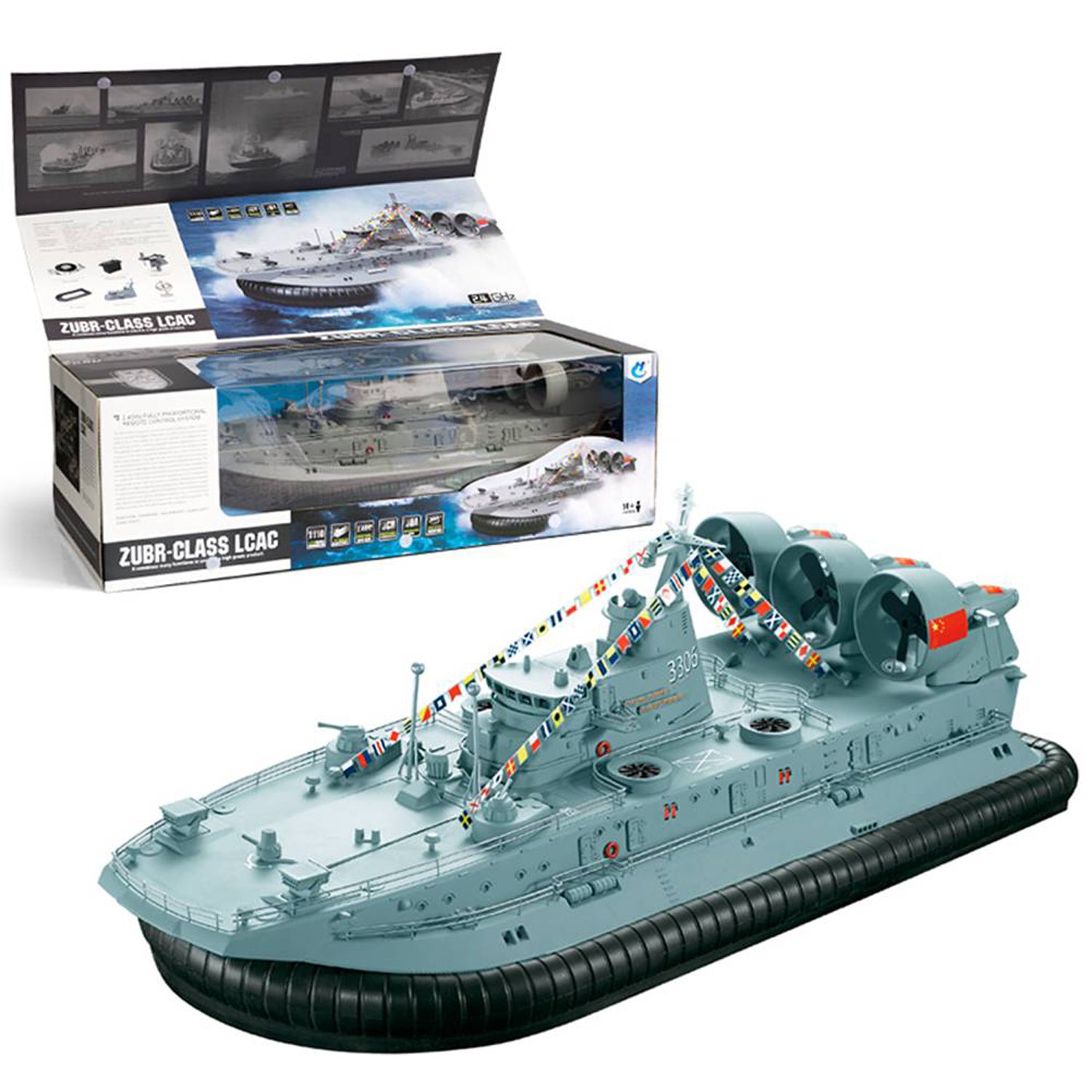 HG C201 ZUBR-CLASS LCAC Hovercraft Land Sea 1/110 2.4Ghz RTR