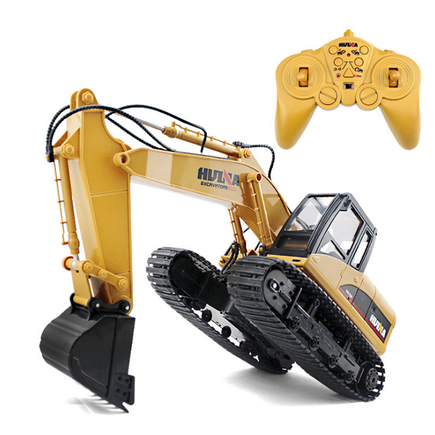 HuiNa Toys 1550 Metall Bagger 15Kanäle 2.4G 1/12 RC Metal Excavator Charging RC Car