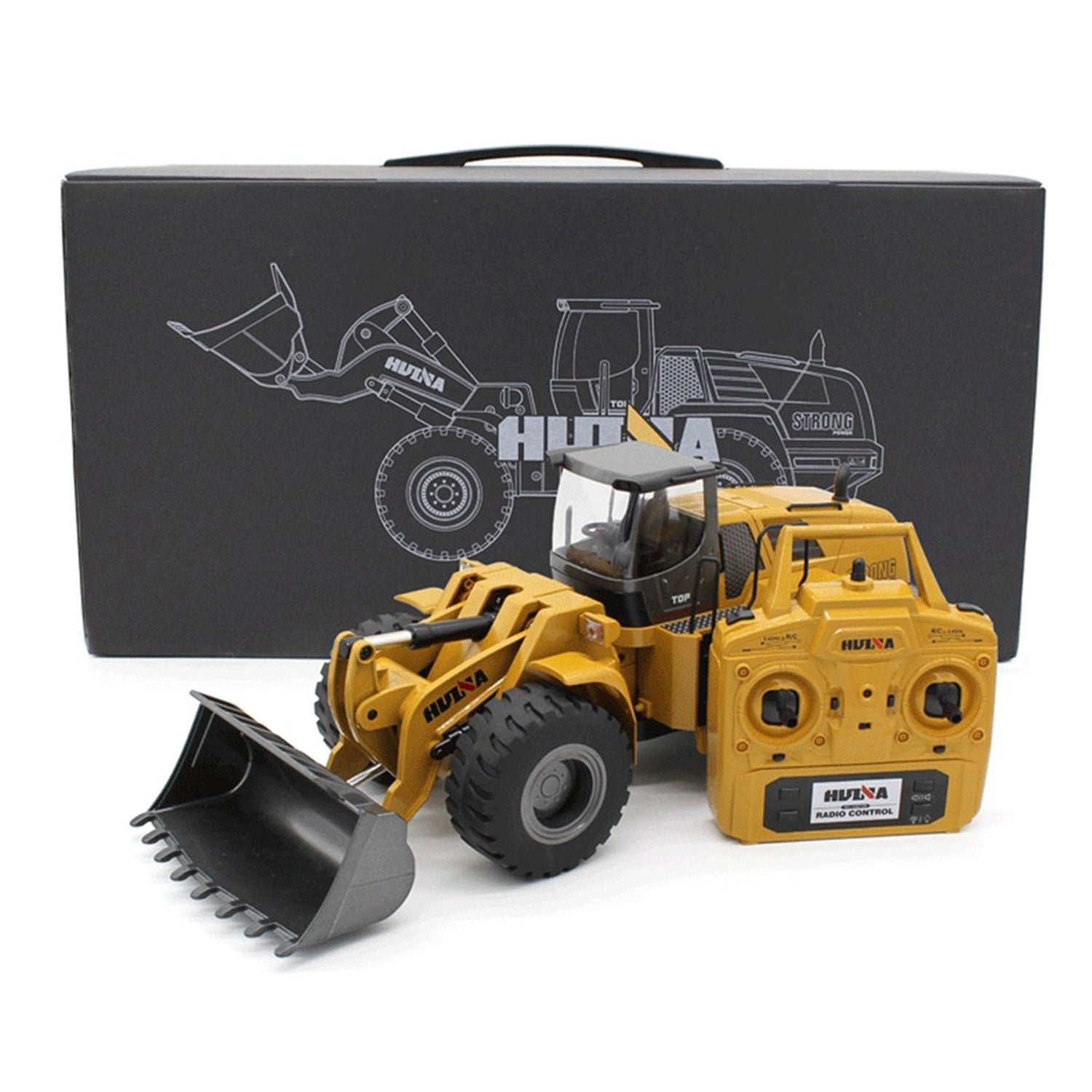 Huina Toys 1583 10 Kanal 1:14 RC Metall Radlader Bulldozer