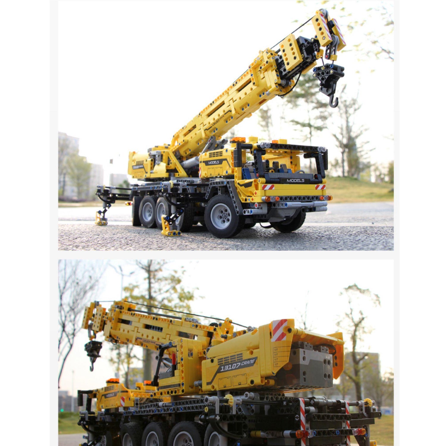 Mould King 13107 - ferngesteuerter Technik Bausteine Mobilkran - 2,4 GHz RC Crane