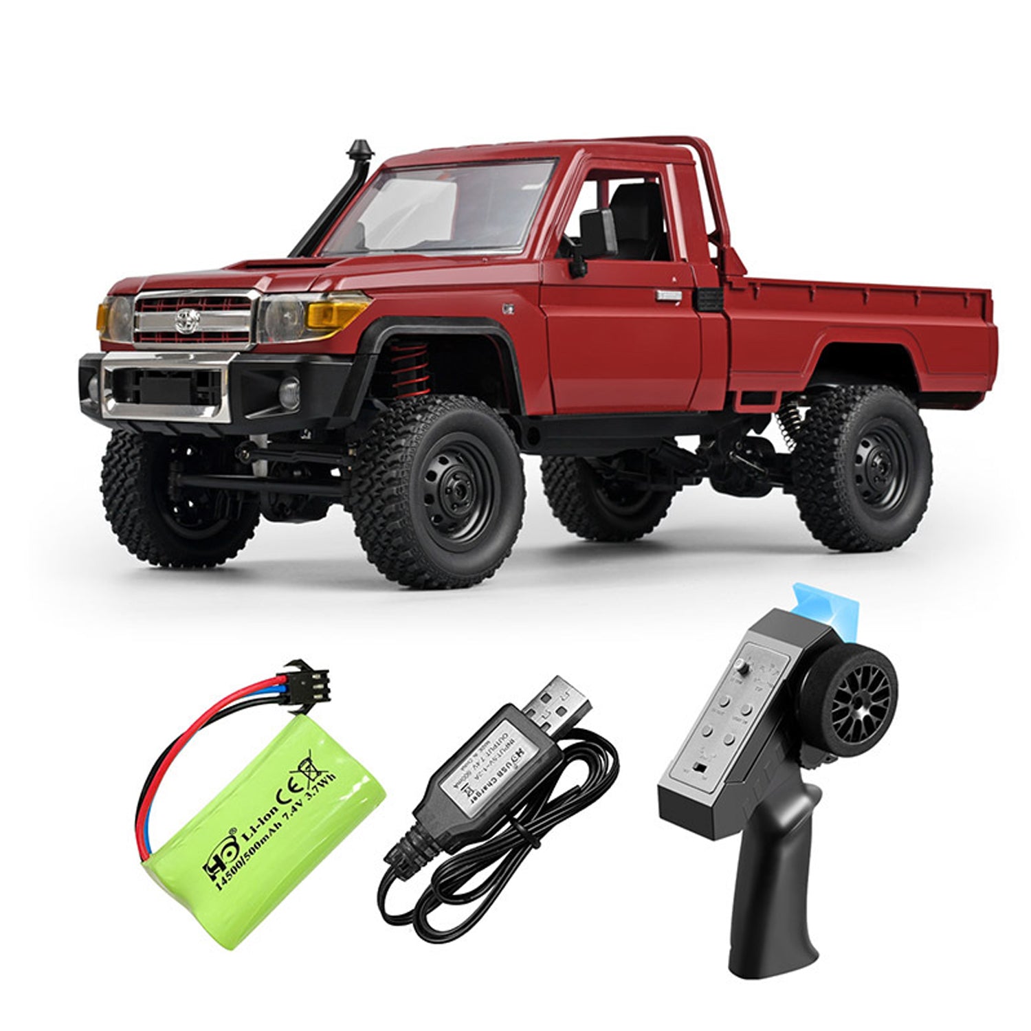 MN82 RC Toyota Land Cruiser LC79 - Geländewagen mit 2.4G Fernbedienung und LED-Lichtfunktion