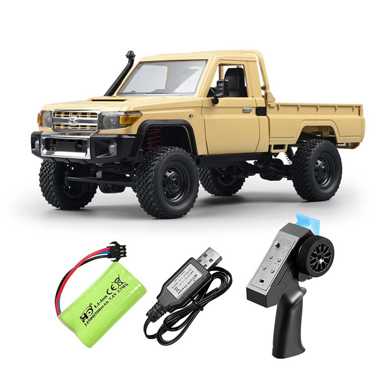 MN82 RC Toyota Land Cruiser LC79 - Geländewagen mit 2.4G Fernbedienung und LED-Lichtfunktion